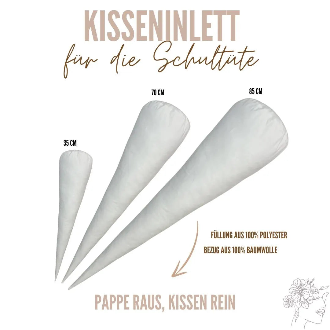Kisseninlett für Schultüten - Einschulung - 35cm, 70cm, 85cm