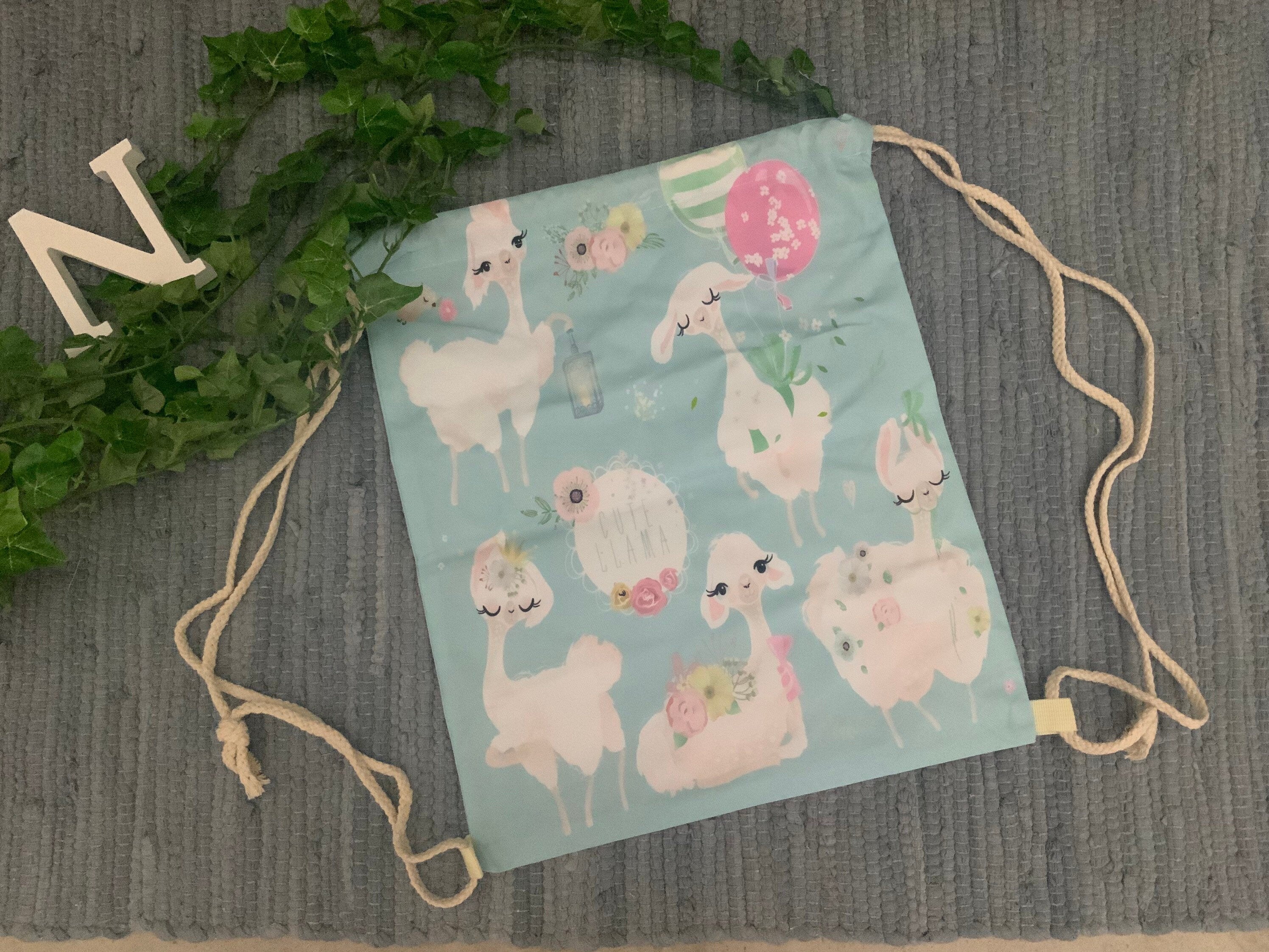 Turnbeutel/Sportbeutel Schule Einschulung Kind - Lama