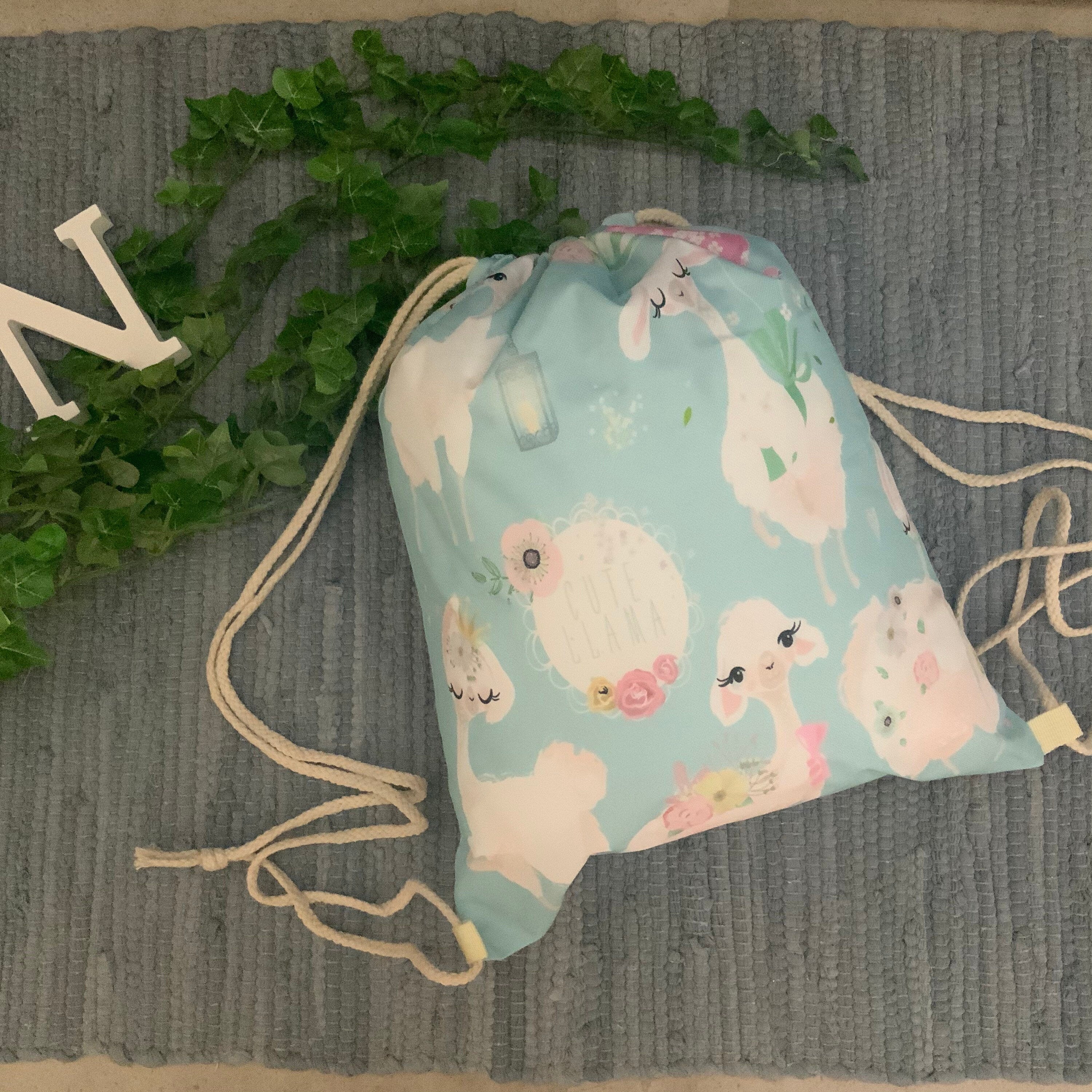 Turnbeutel/Sportbeutel Schule Einschulung Kind - Lama