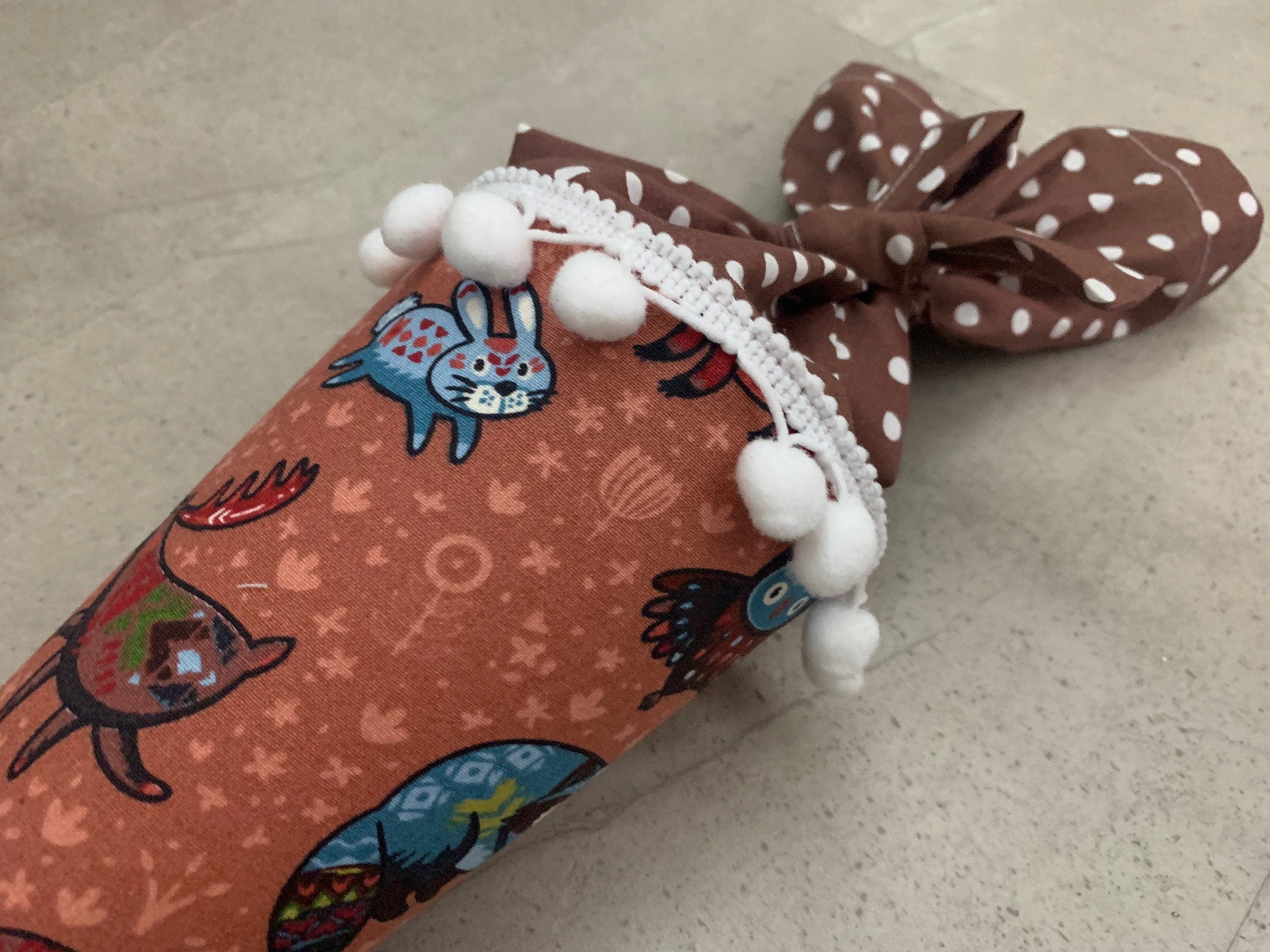 GESCHWISTERSCHULTÜTE, Schultüte, Zuckertüte Einschulung 35cm Handmade - Waldtiere