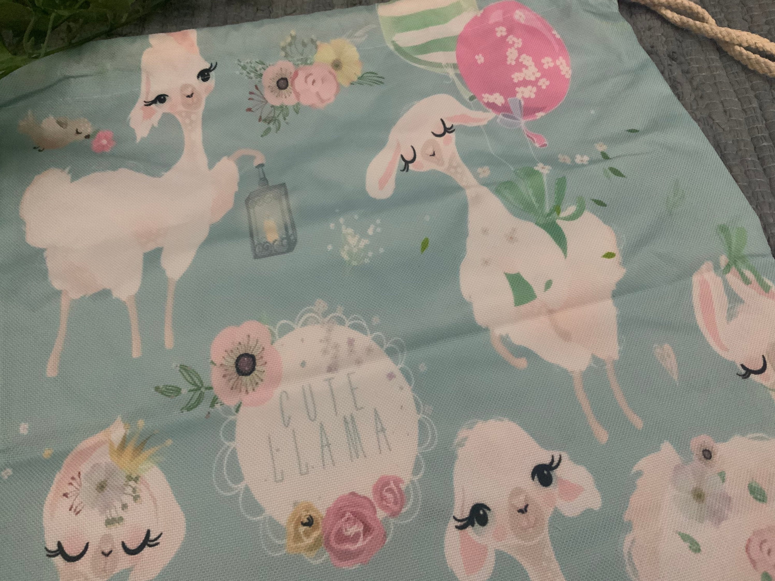 Turnbeutel/Sportbeutel Schule Einschulung Kind - Lama