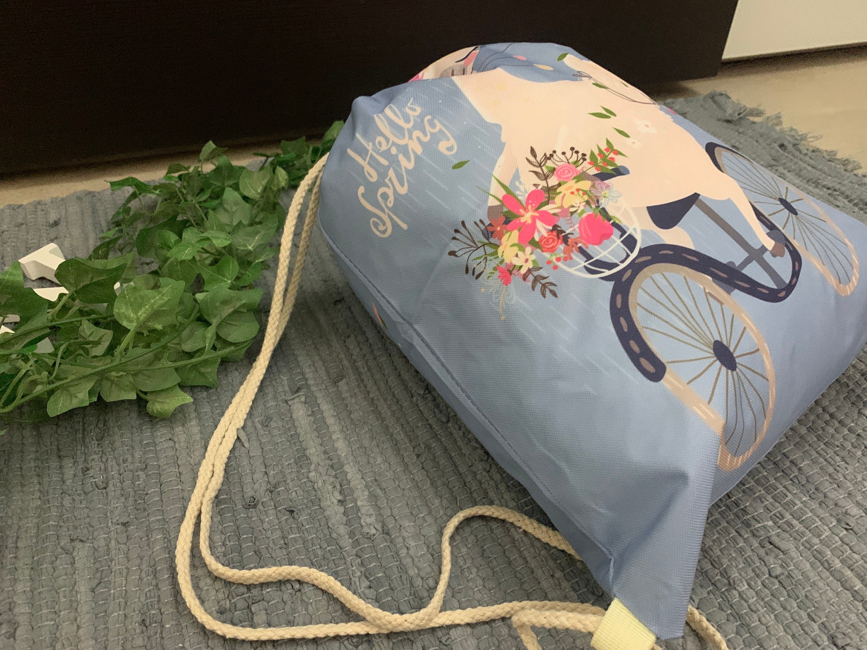 Turnbeutel/Sportbeutel Schule Einschulung Kind - Lama auf Fahrrad