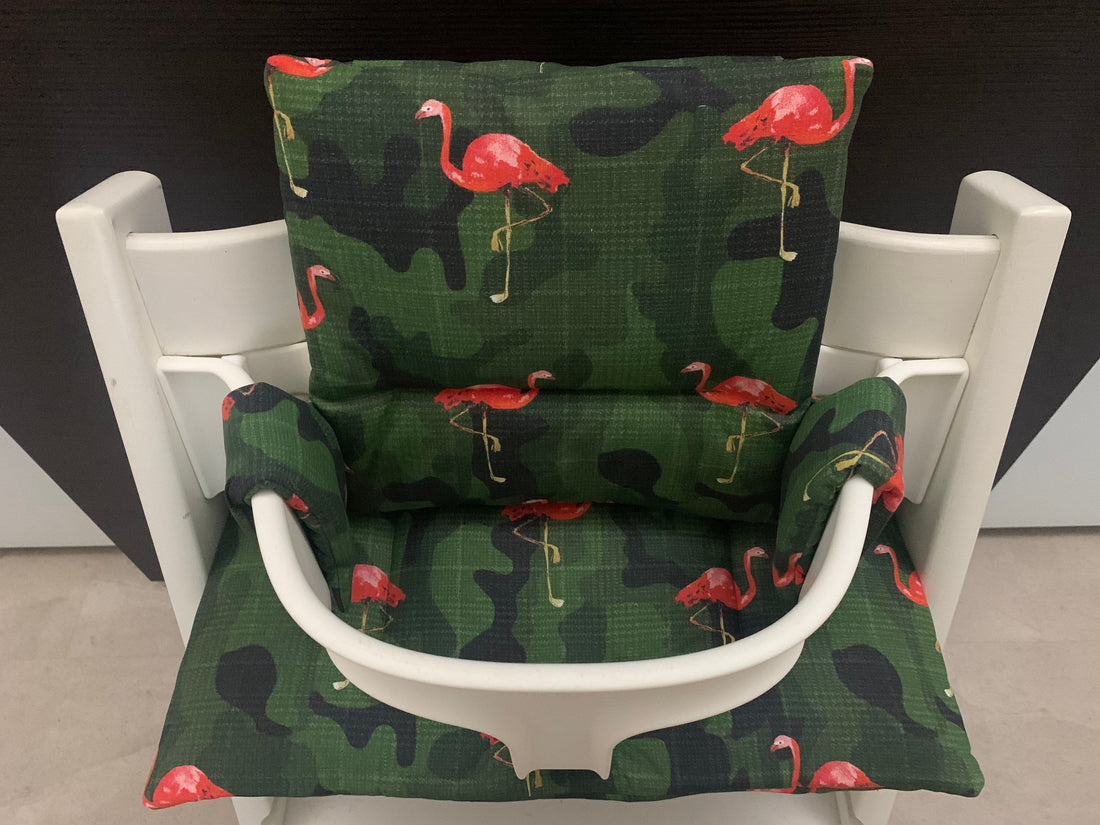 Tripp Trapp Kissenset für Stokke Hochstuhl Camouflage Flamingo