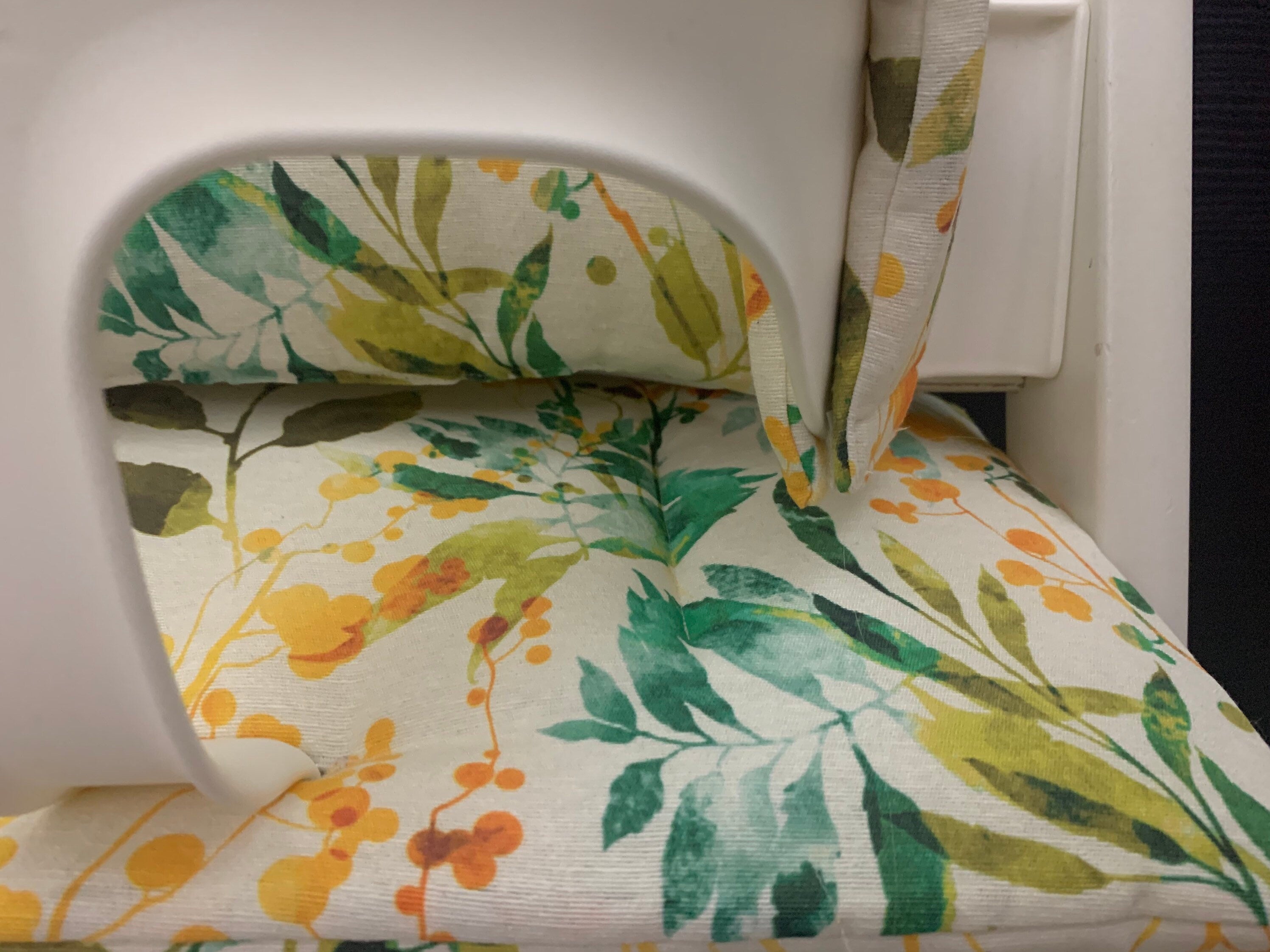 Tripp Trapp Sitzkissen Kissenset für Stokke Hochstuhl - Loneta Blätter gelb