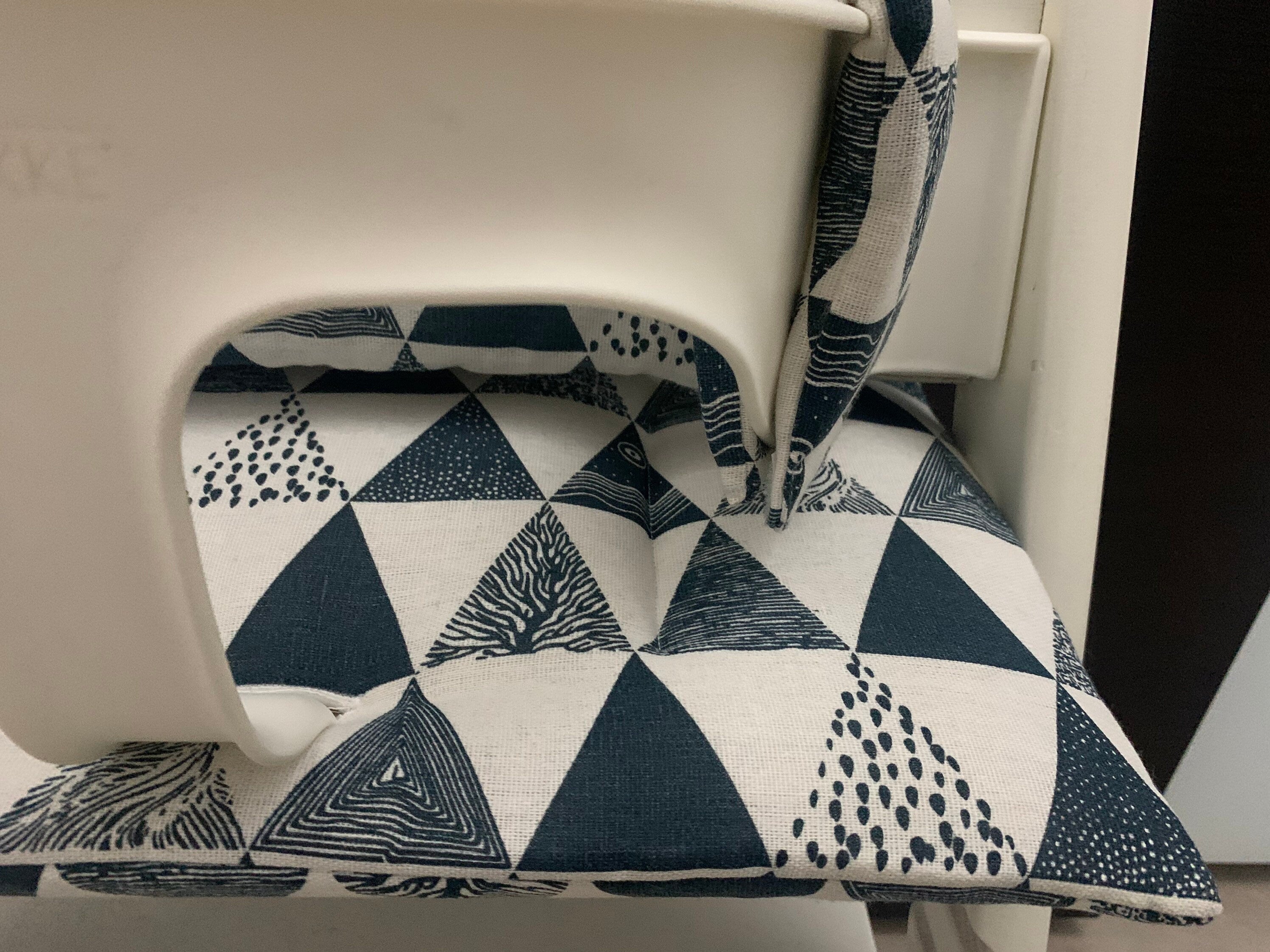 Tripp Trapp Sitzkissen Kissenset für Stokke Hochstuhl - Loneta Dreieck Blau