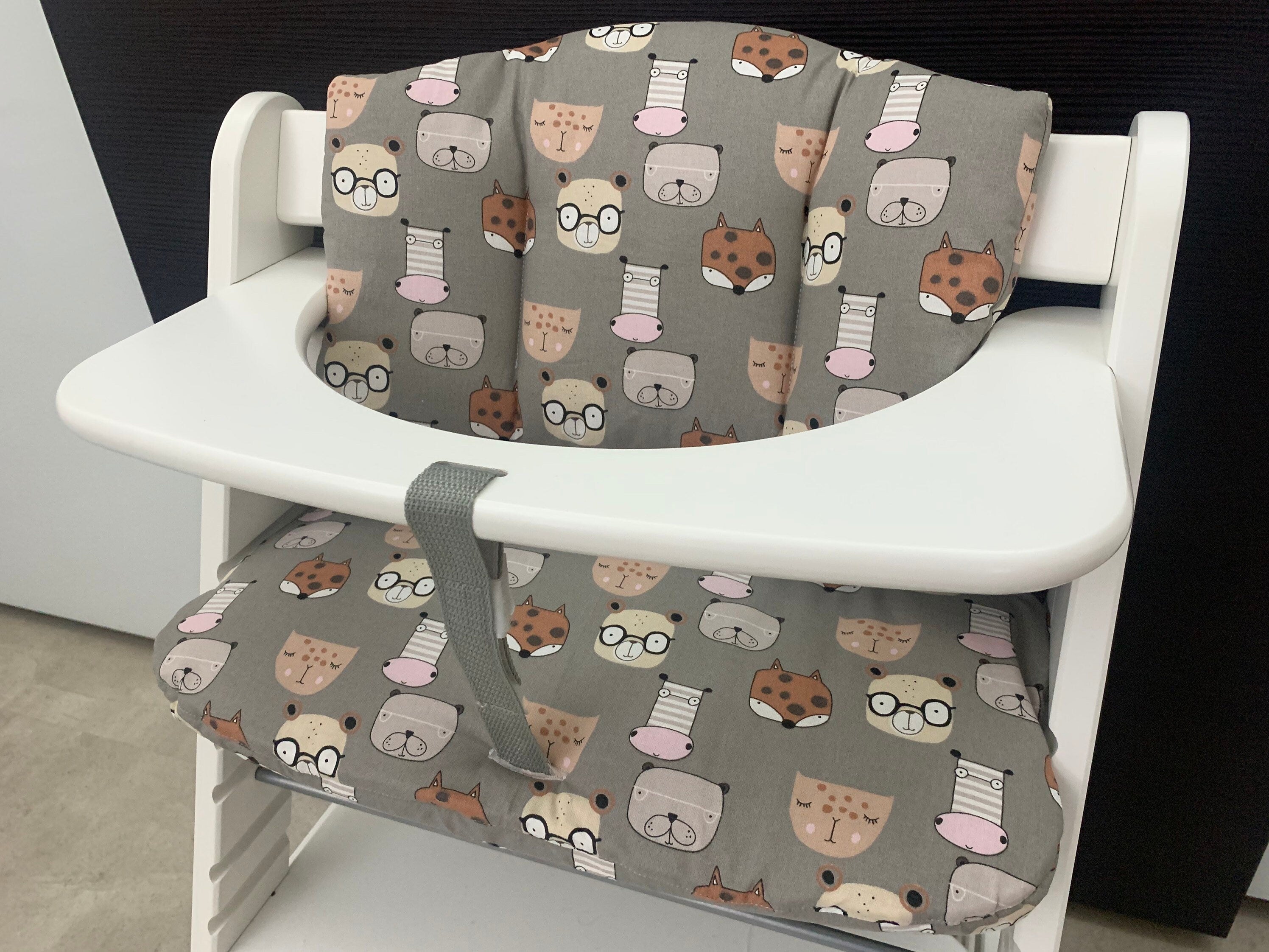 Sitzkissen Kissenset für Hauck Alpha, Tray, Beta Hochstuhl - Tiermotive