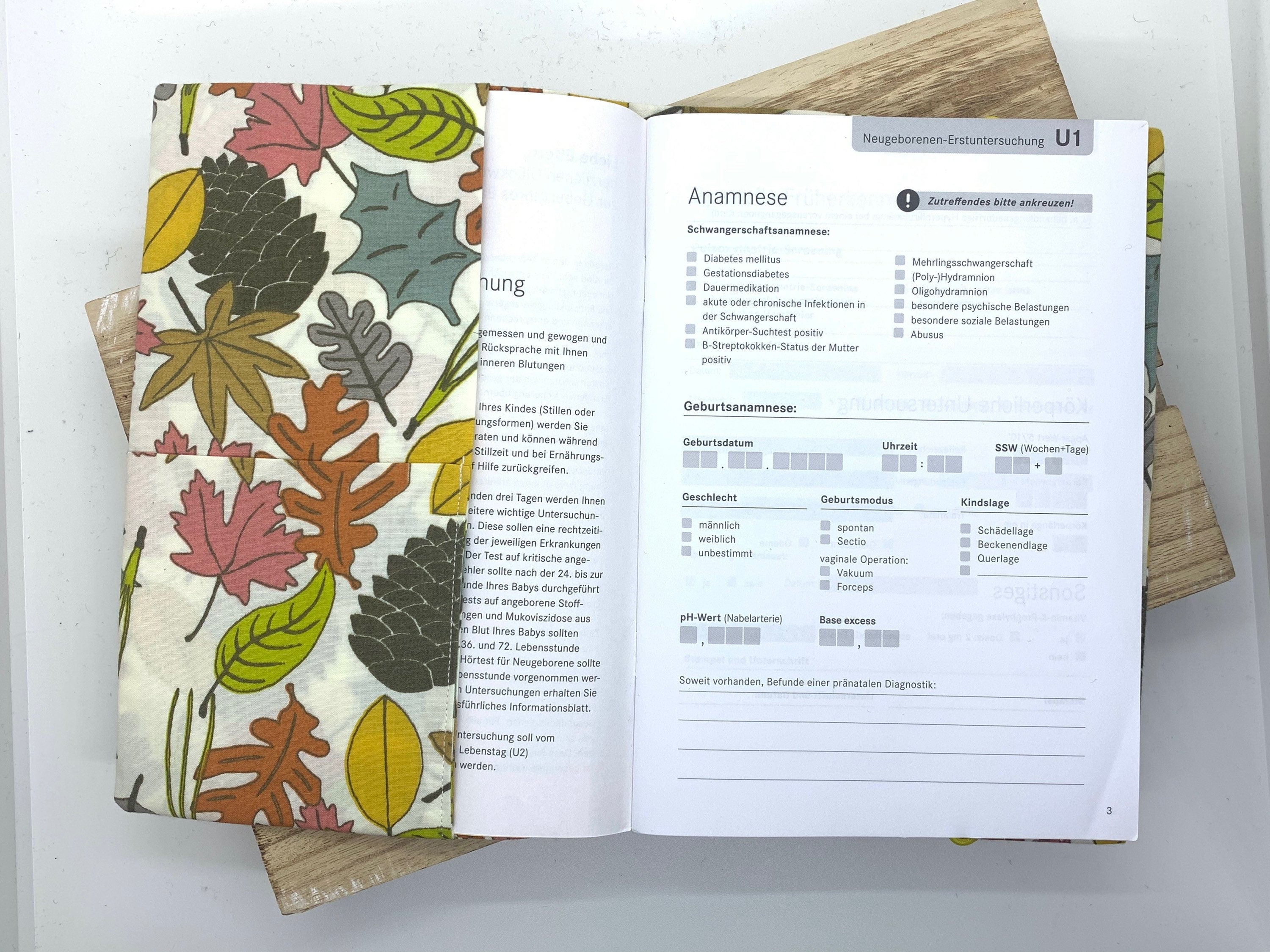 U-Heft Untersuchungsheft Hülle - Herbst