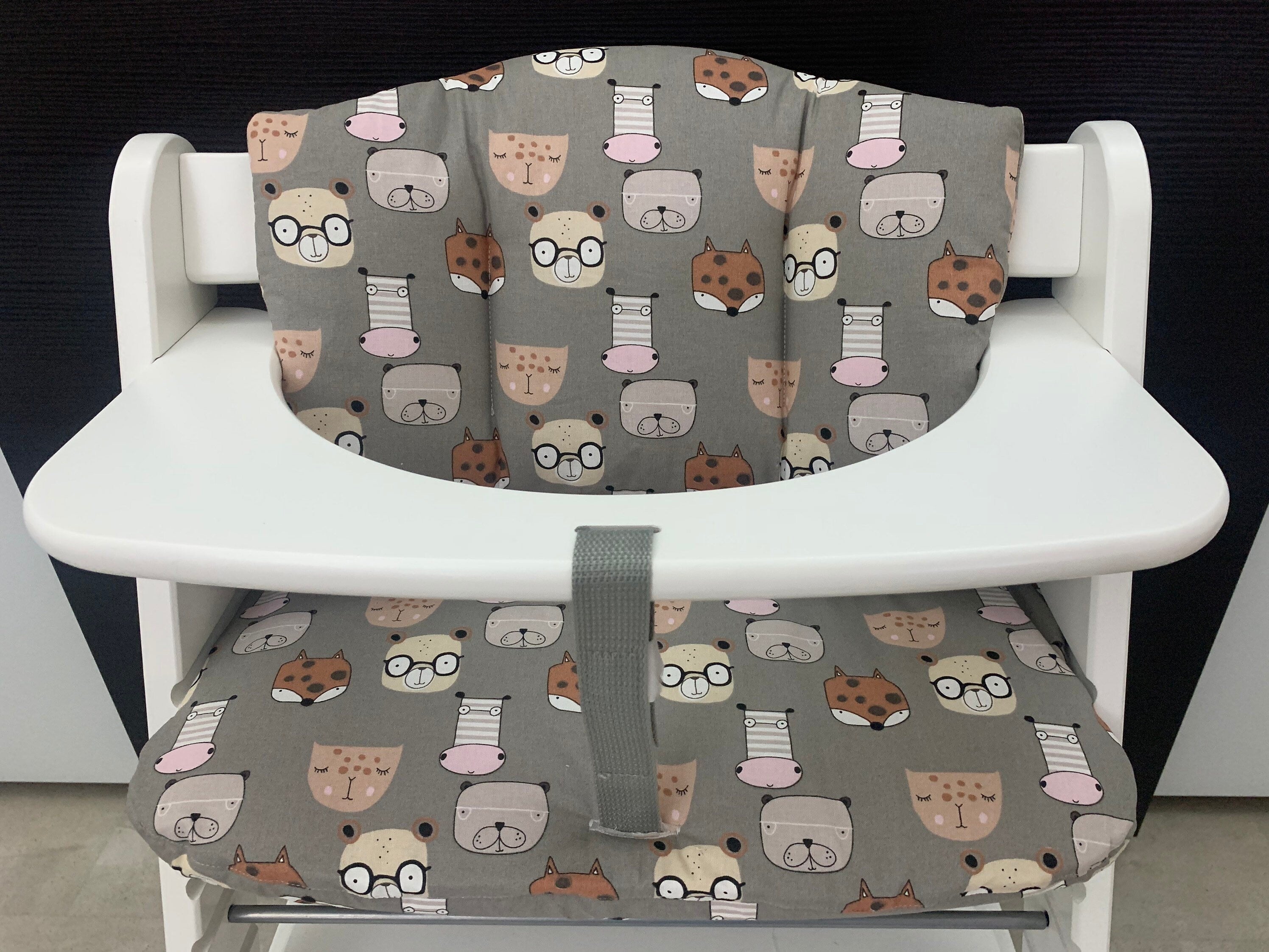 Sitzkissen Kissenset für Hauck Alpha, Tray, Beta Hochstuhl - Tiermotive