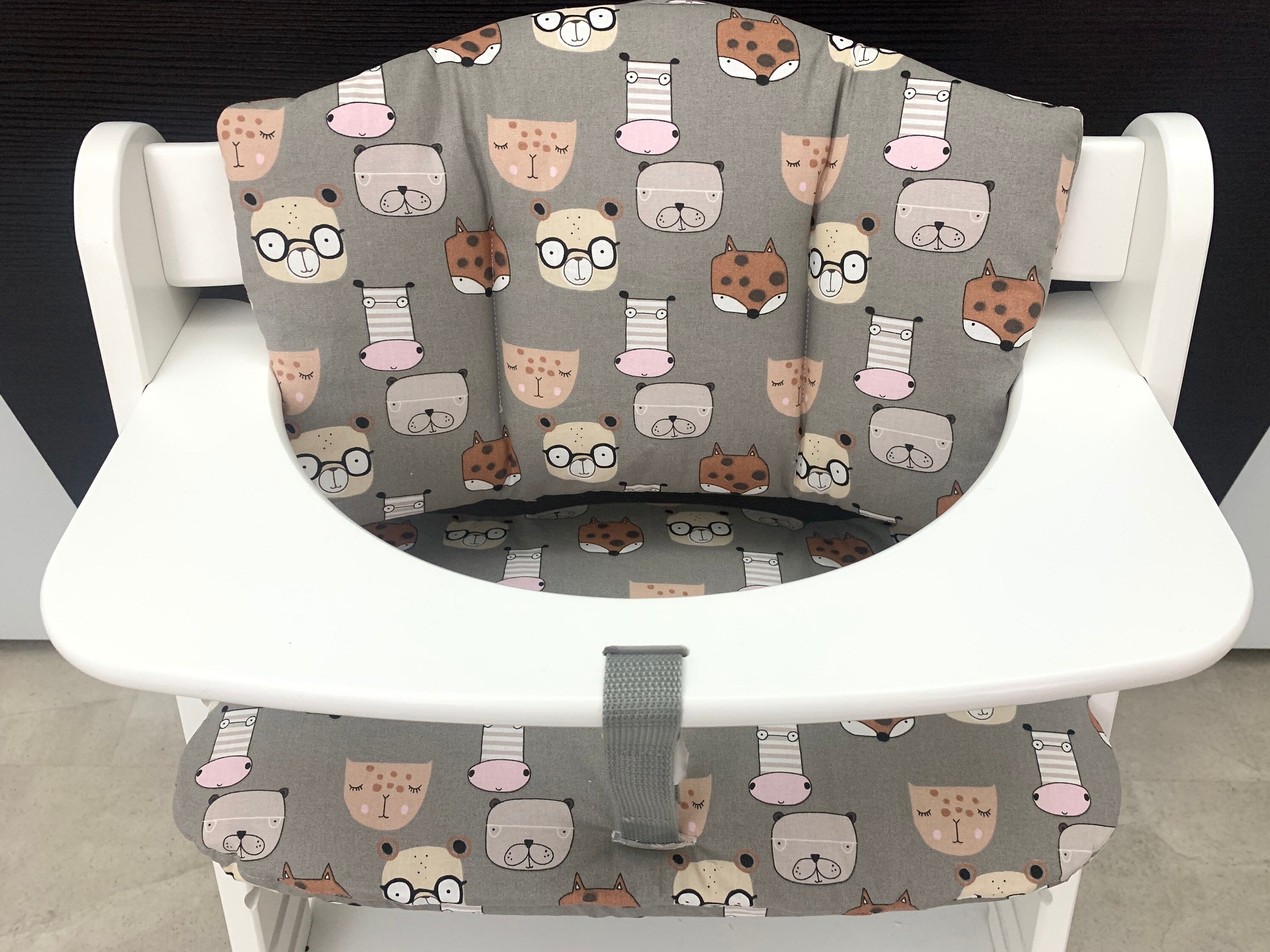 Sitzkissen Kissenset für Hauck Alpha, Tray, Beta Hochstuhl - Tiermotive