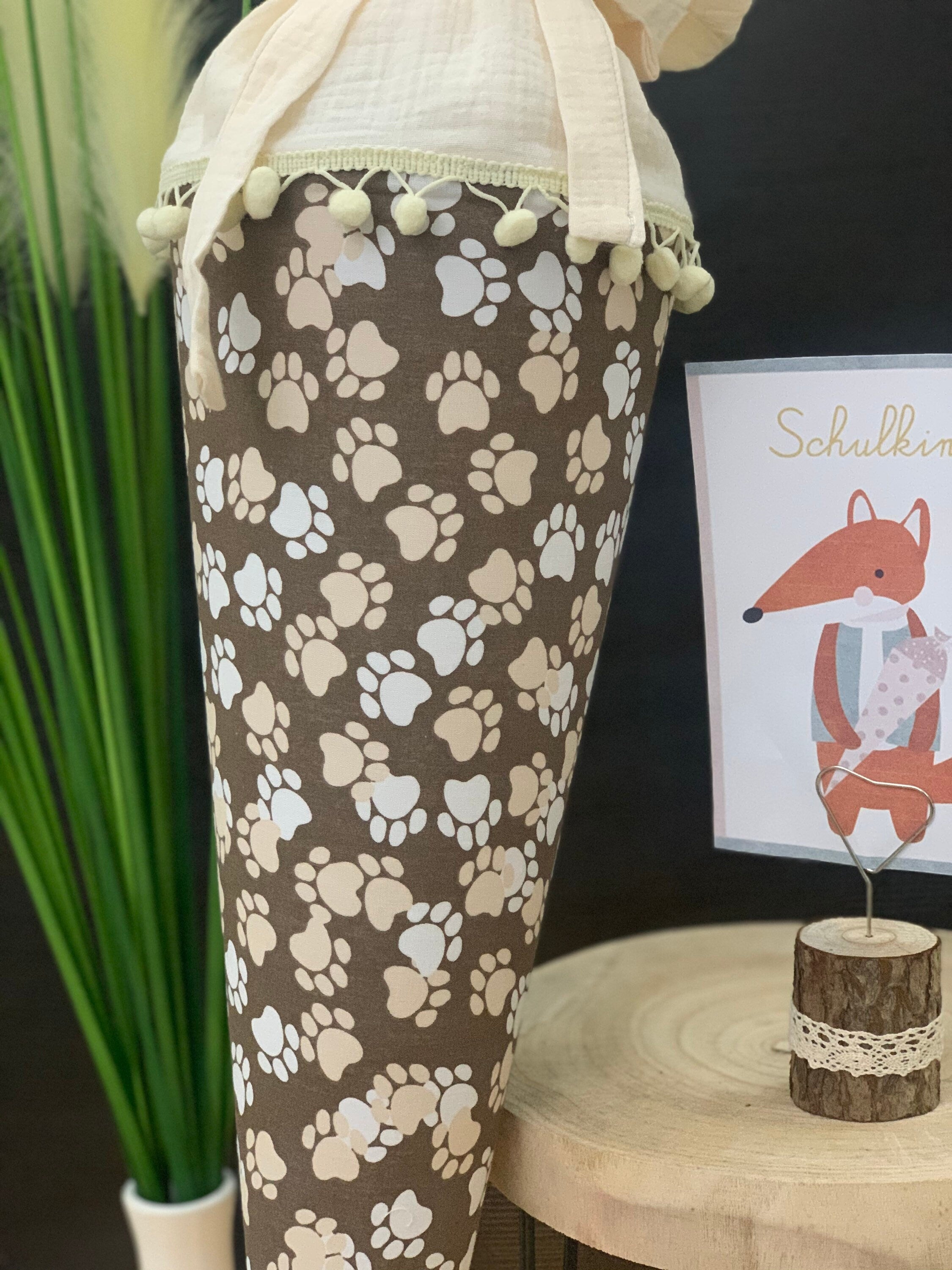 Schultüte Zuckertüte Einschulung Groß 70cm Handmade / Pfoten
