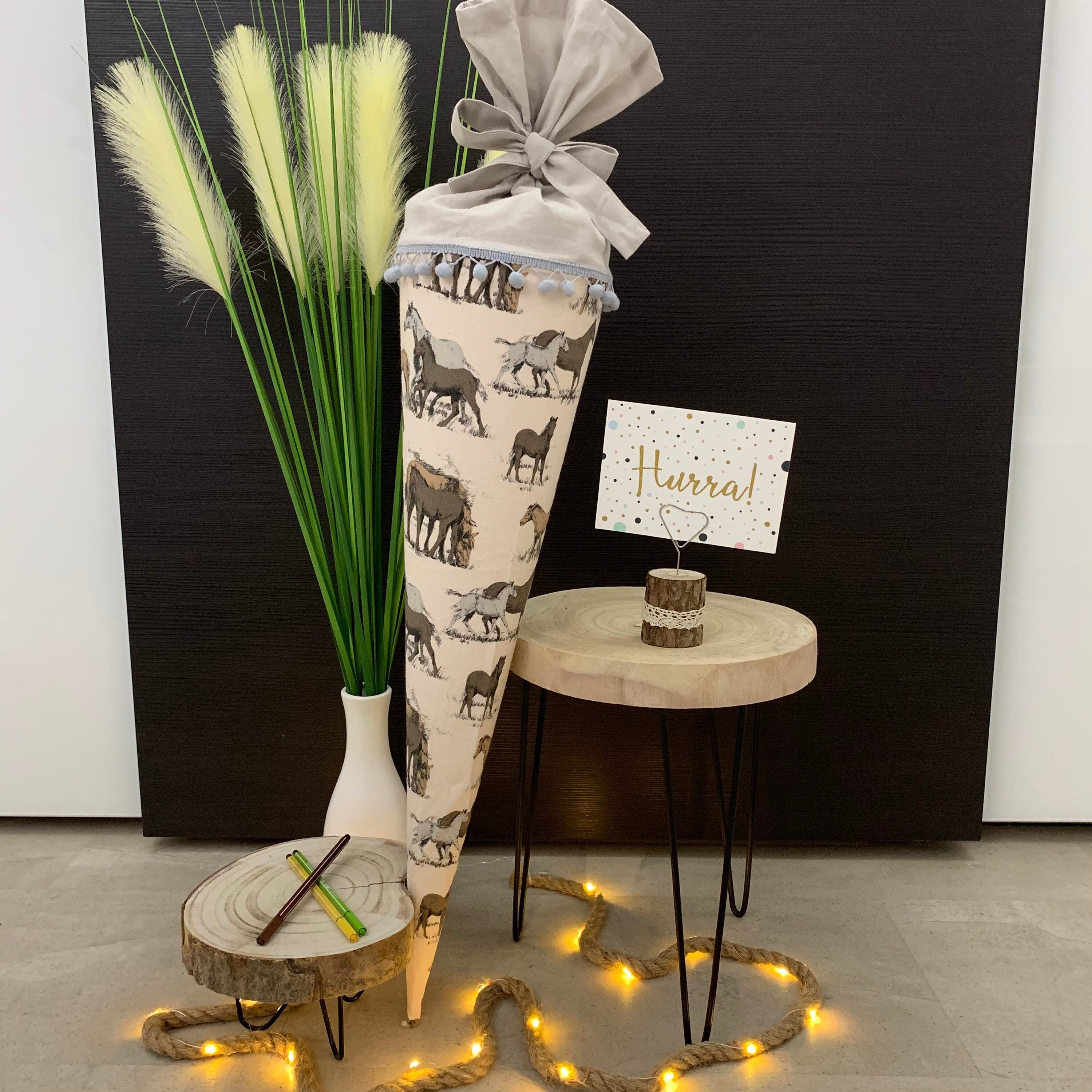 Schultüte, Zuckertüte Einschulung 70cm Handmade - Pferde