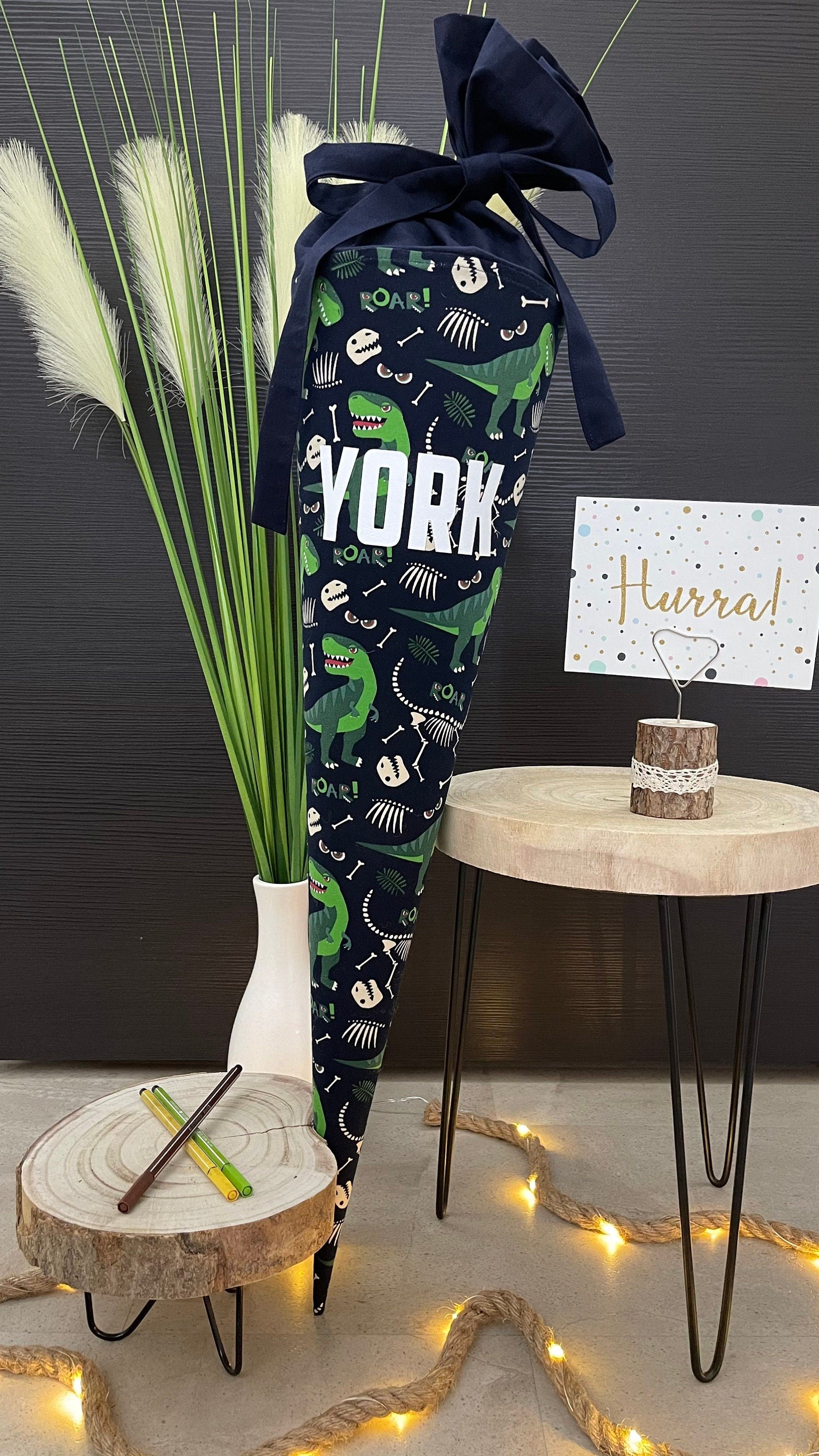 Schultüte Zuckertüte Einschulung Groß 70cm Handmade / Dinosaurier