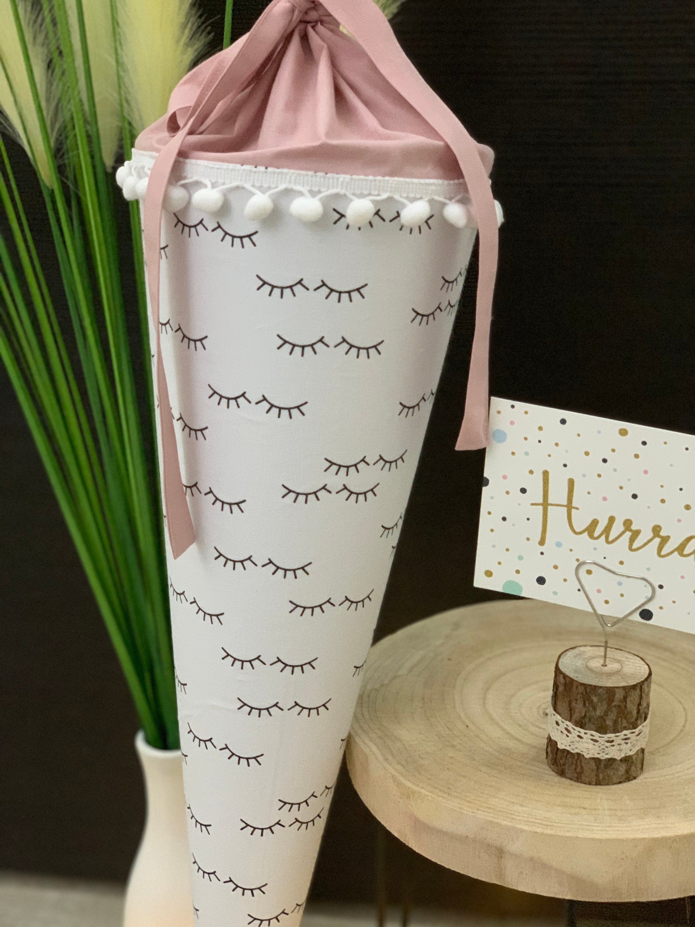 Schultüte Zuckertüte Einschulung Groß 70cm Handmade / Wimpern