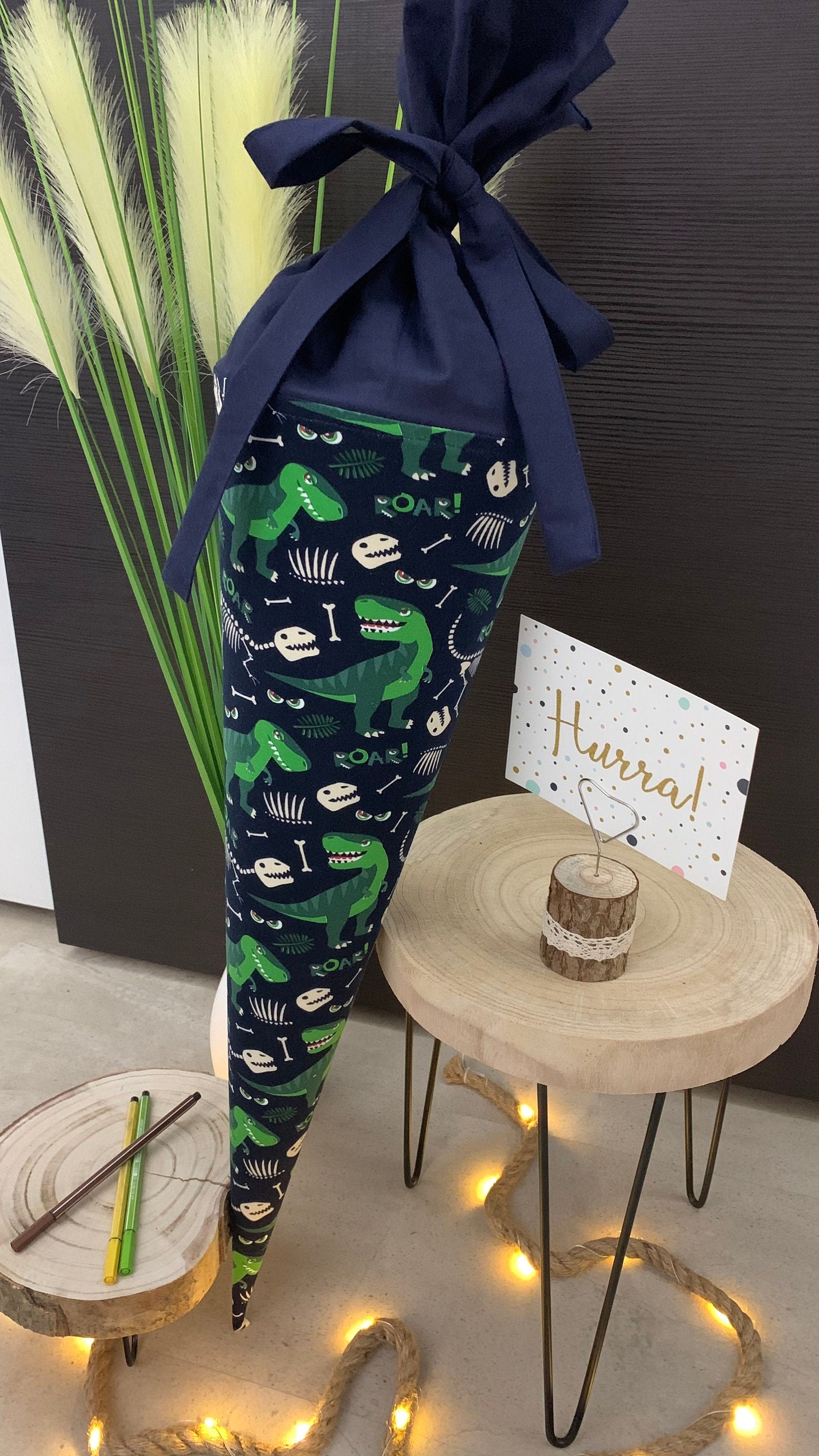 85cm Schultüte Zuckertüte Einschulung Handmade / Dinosaurier Knochen