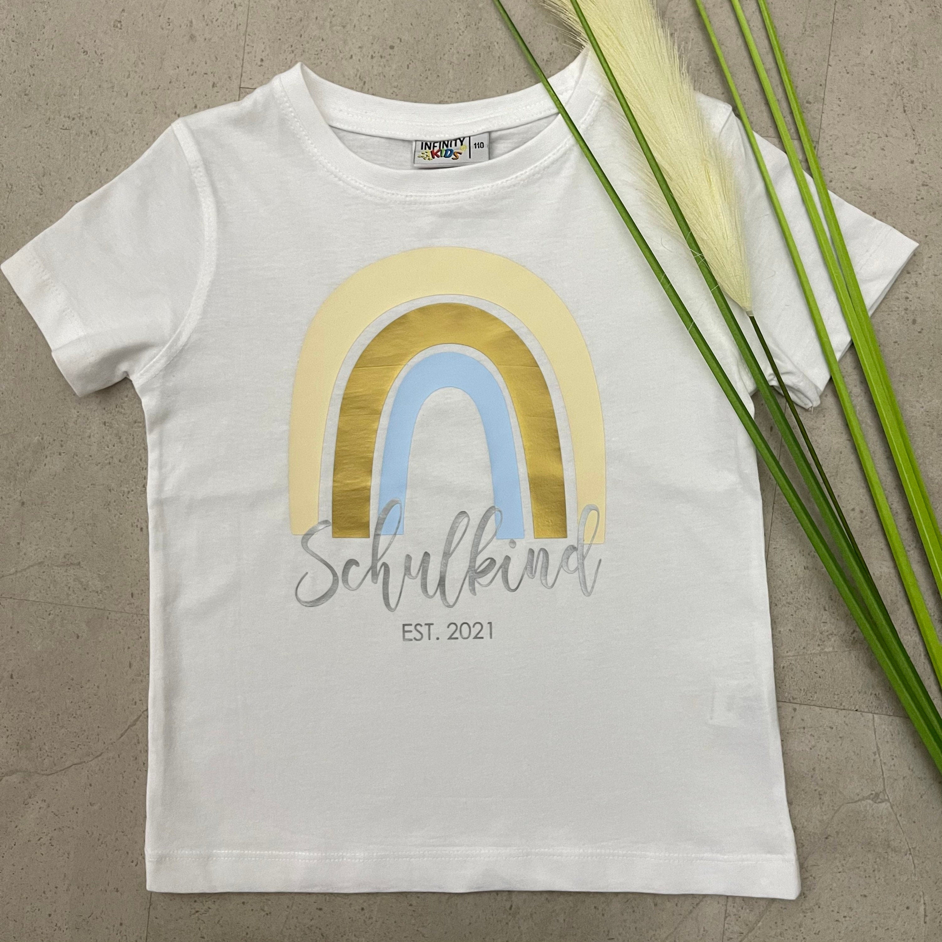 Schulkind T-Shirt Regenbogen Einschulung Geschenk