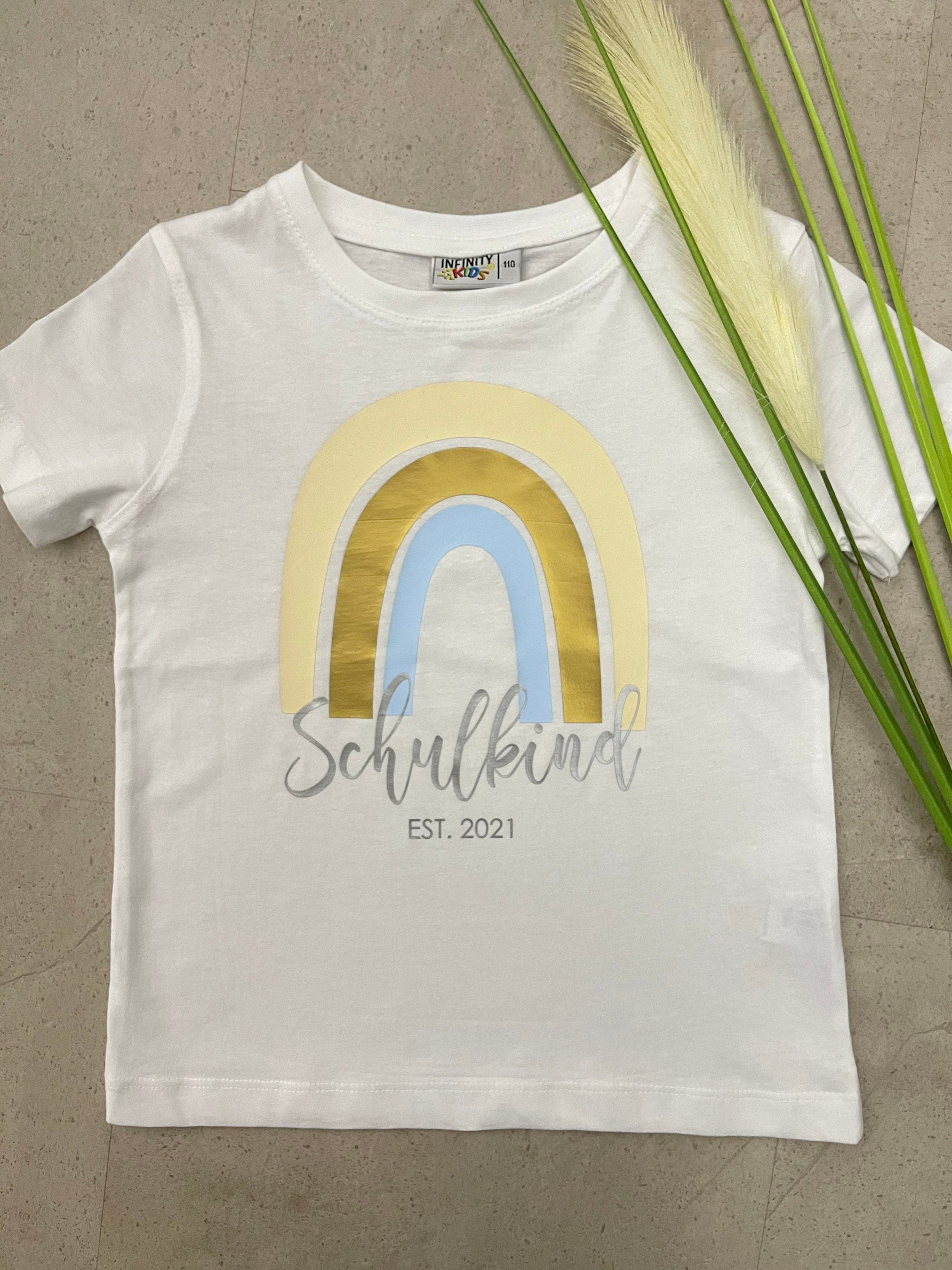 Schulkind T-Shirt Regenbogen Einschulung Geschenk