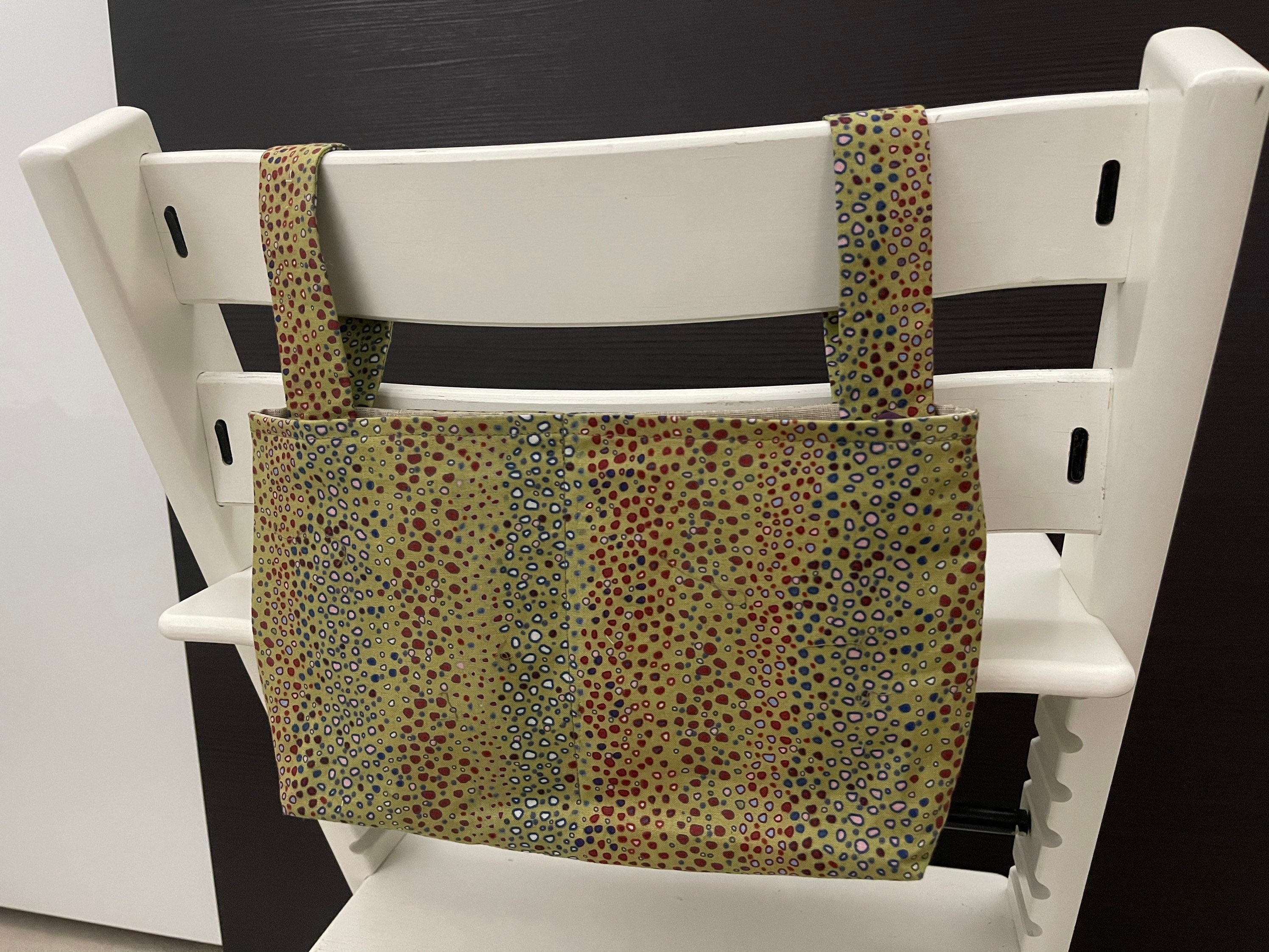 Utensilo für Tripp Trapp oder Hauck Alpha Hochstuhl, Hochstuhltasche - bunte Punkte