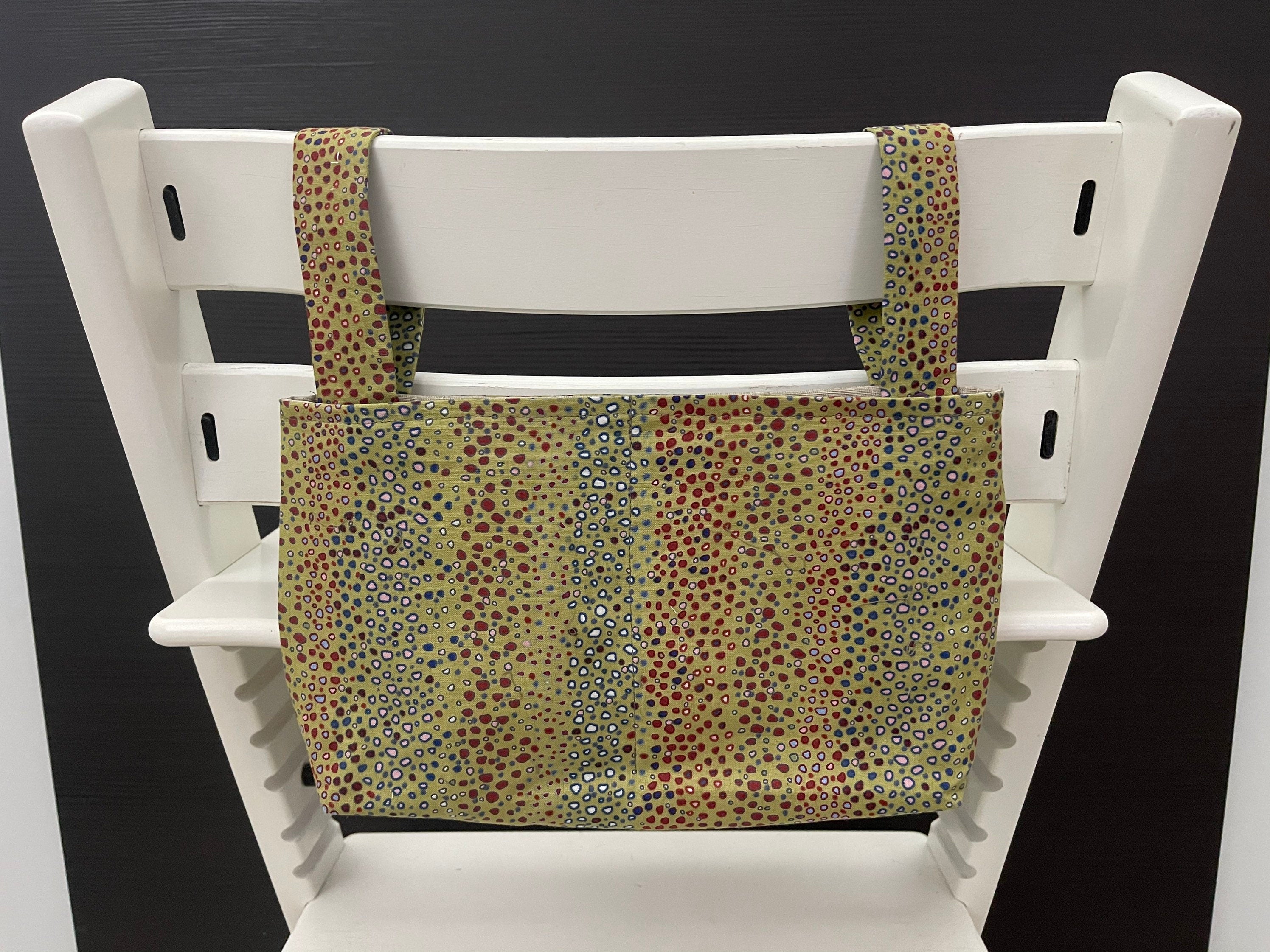 Utensilo für Tripp Trapp oder Hauck Alpha Hochstuhl, Hochstuhltasche - bunte Punkte