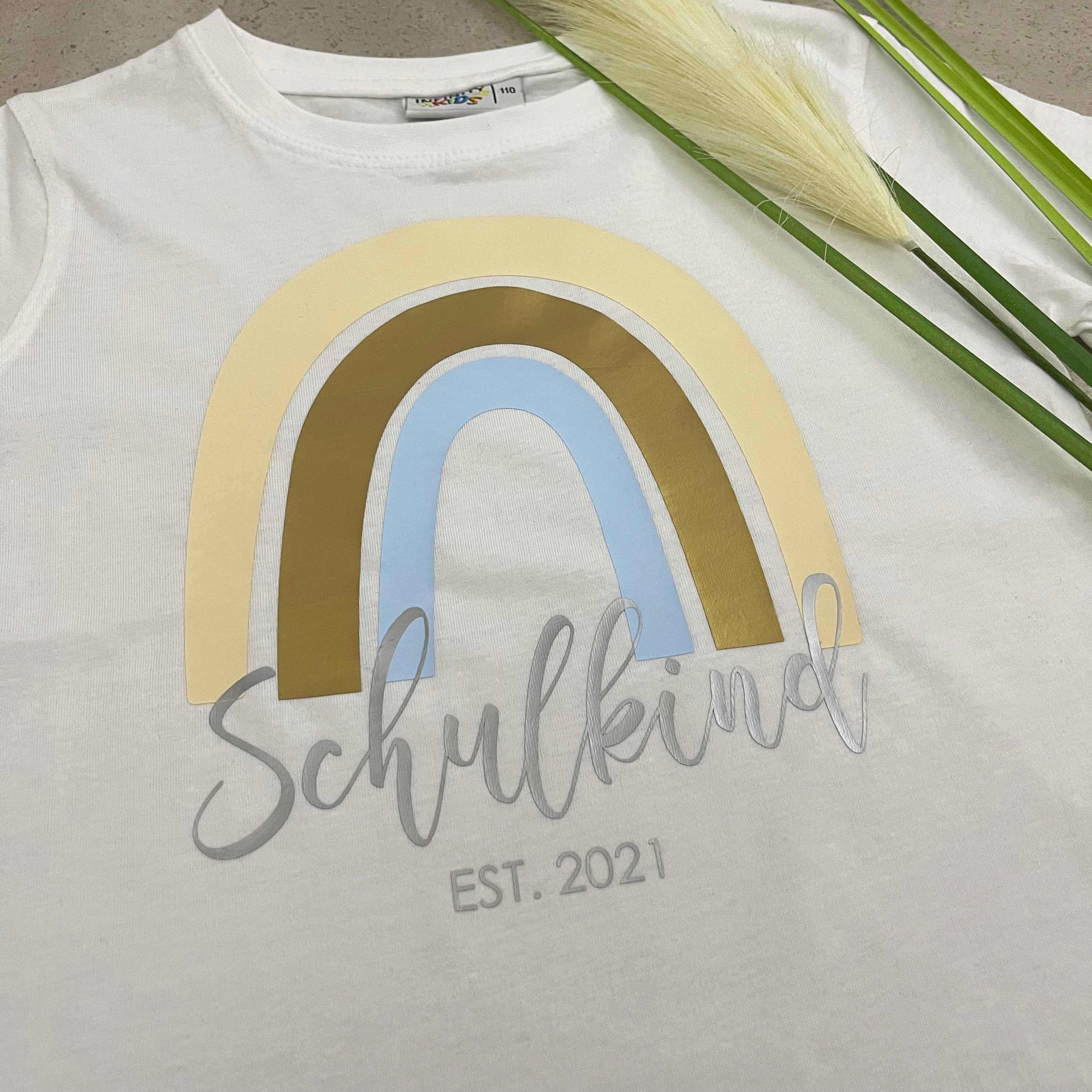 Schulkind T-Shirt Regenbogen Einschulung Geschenk
