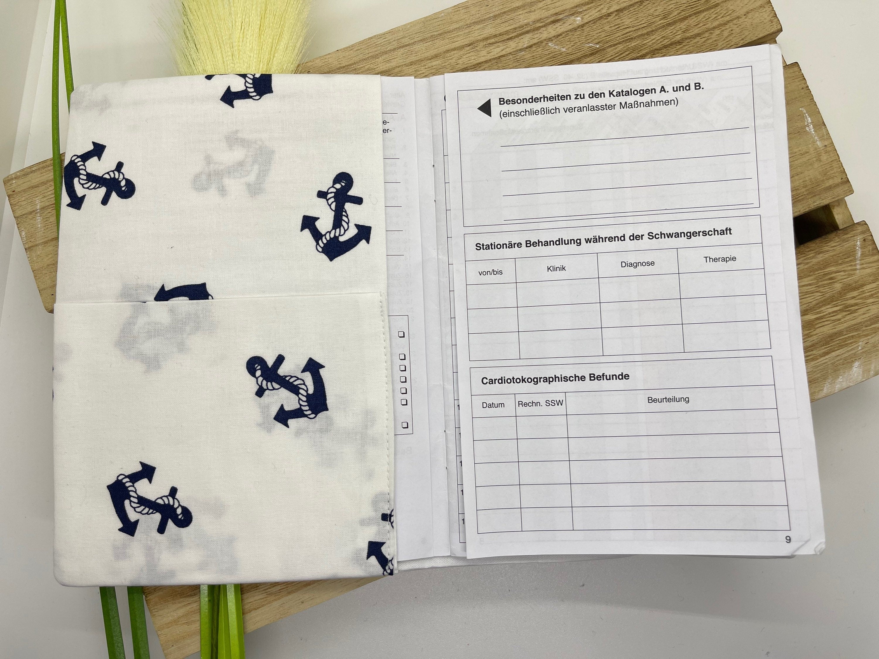 Mutterpasshülle, Schutzhülle Mutterpass, Mutterpass Hülle - Anker