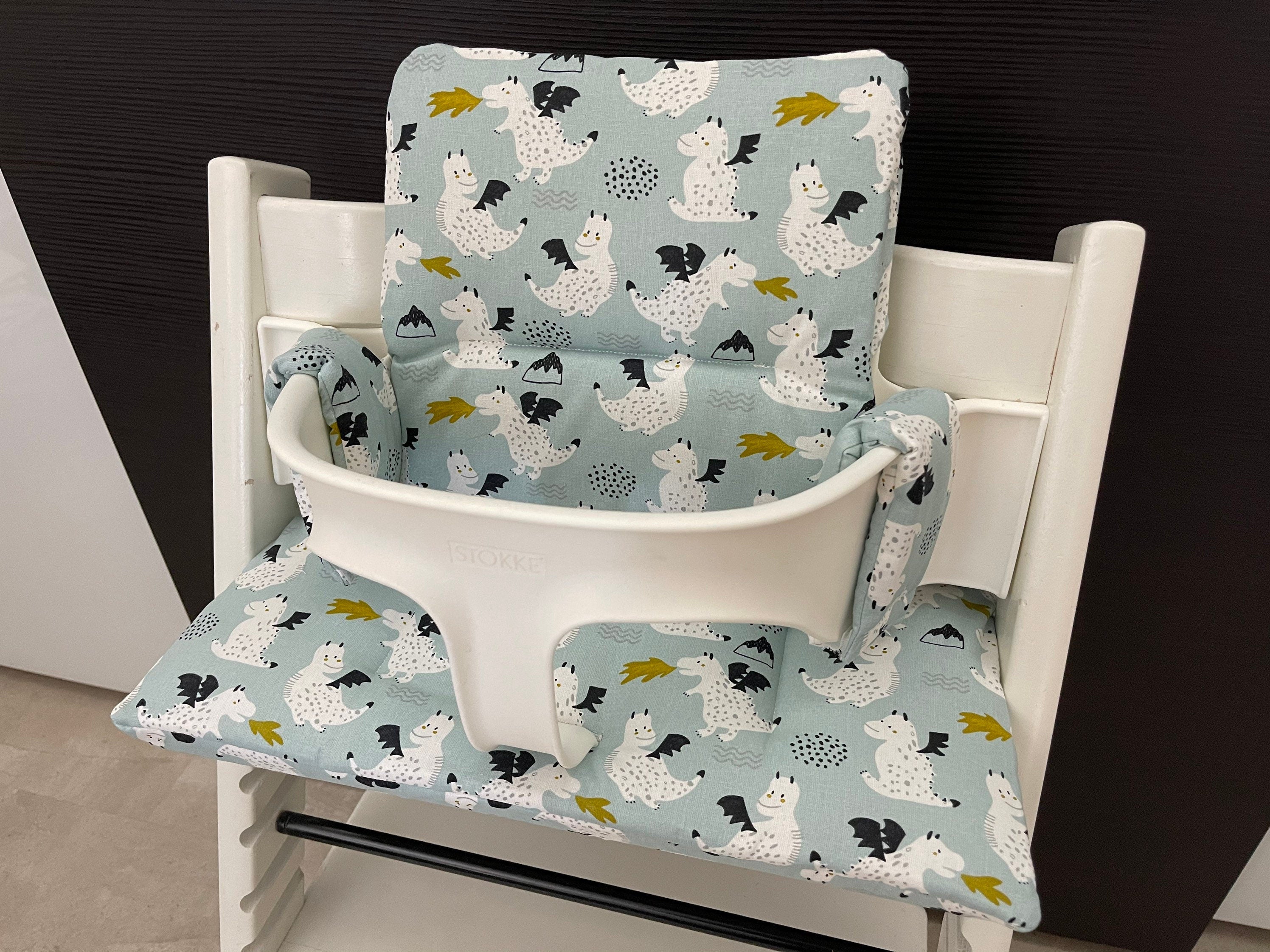 Tripp Trapp Sitzkissen Kissenset für Stokke Hochstuhl - Drachen