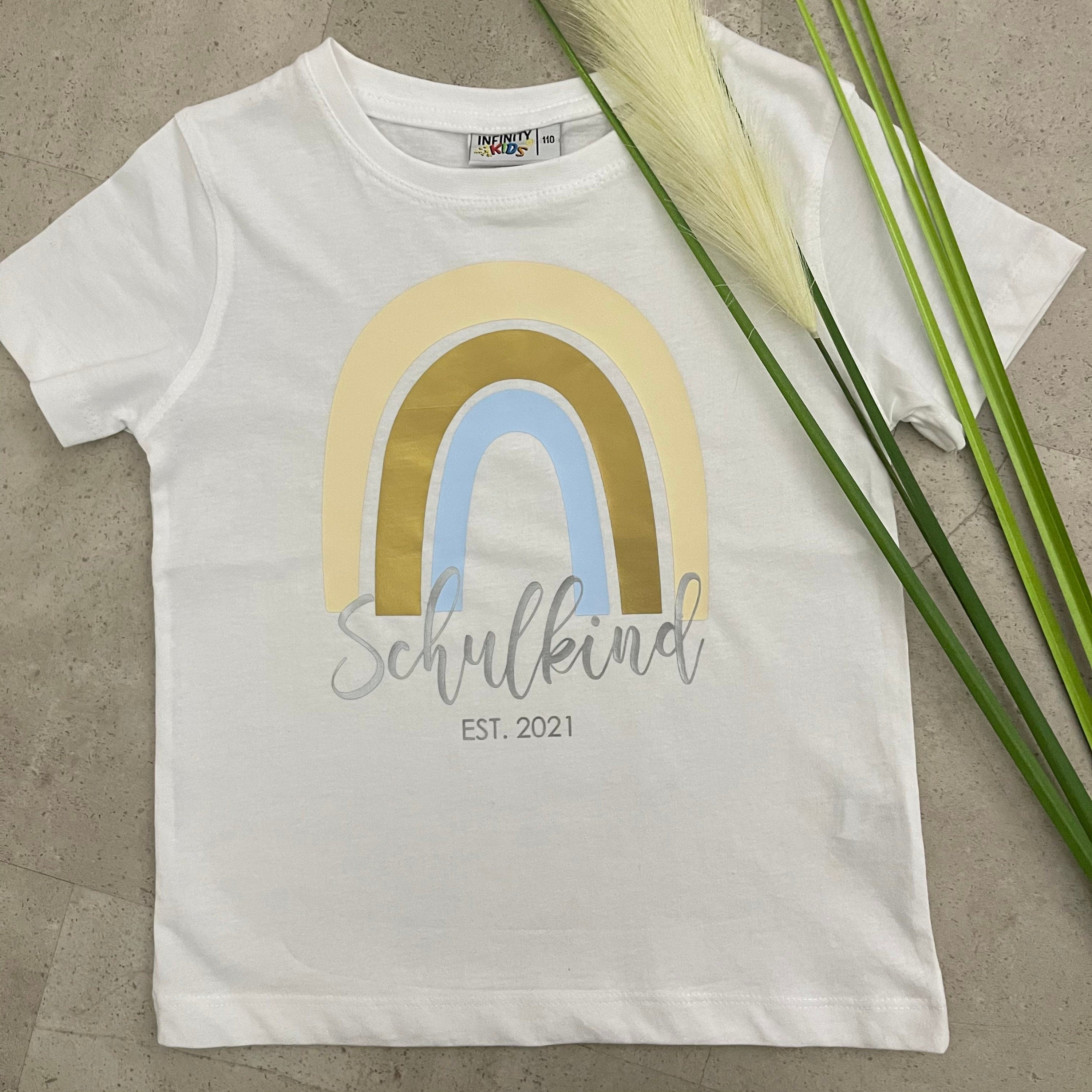 Schulkind T-Shirt Regenbogen Einschulung Geschenk