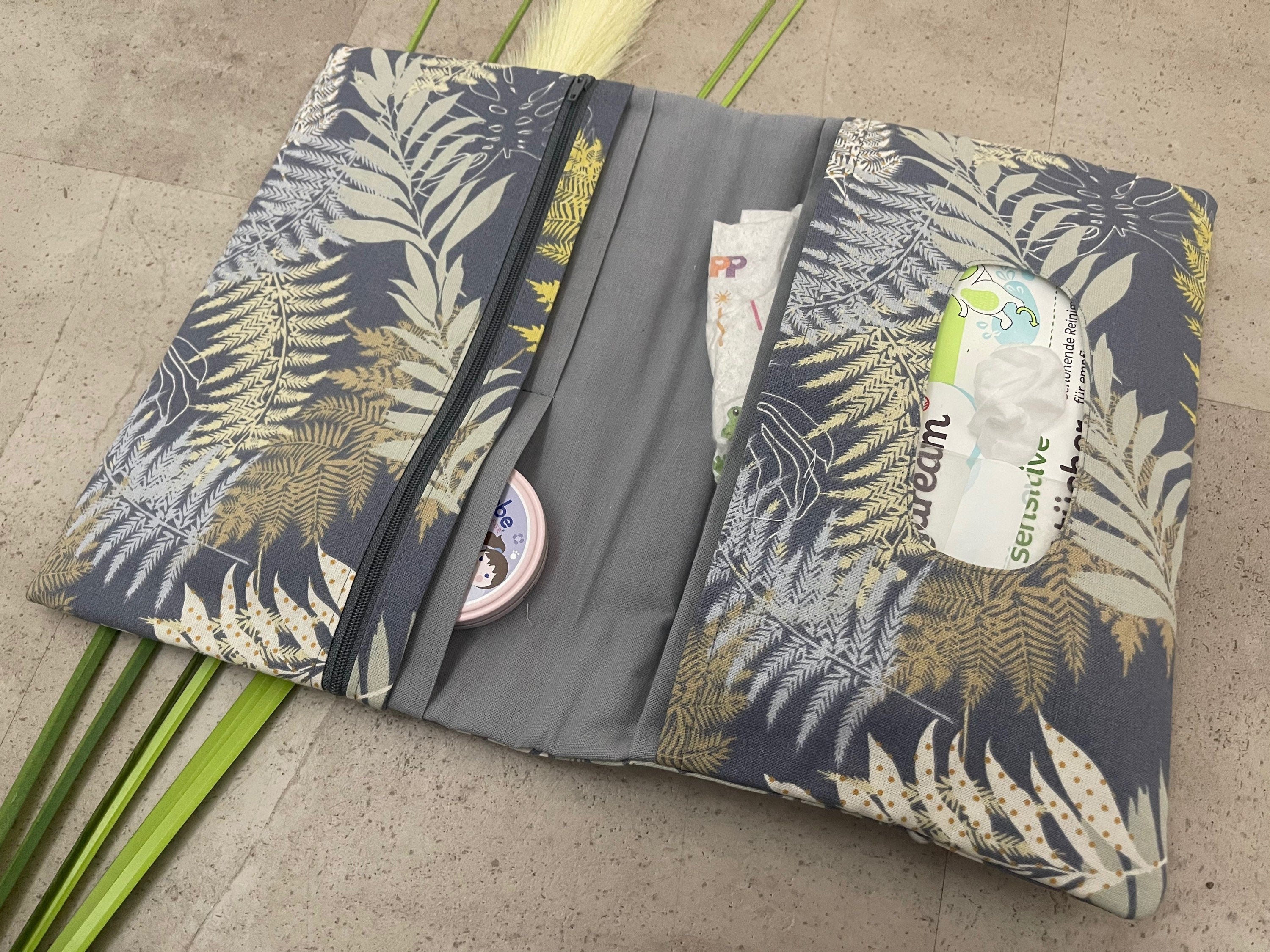 Wickeltasche Windeltasche Baby - Kräuter