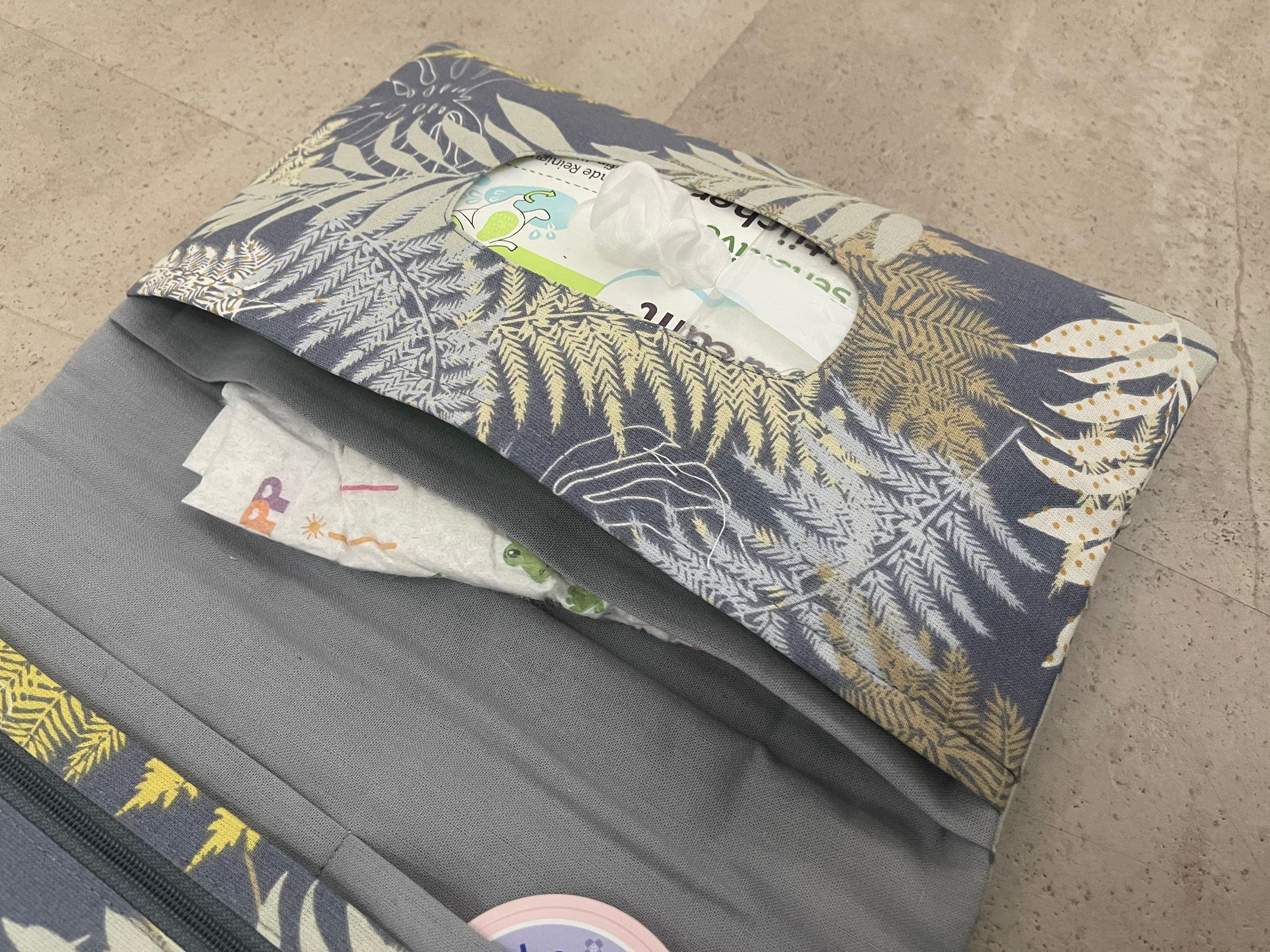 Wickeltasche Windeltasche Baby - Kräuter