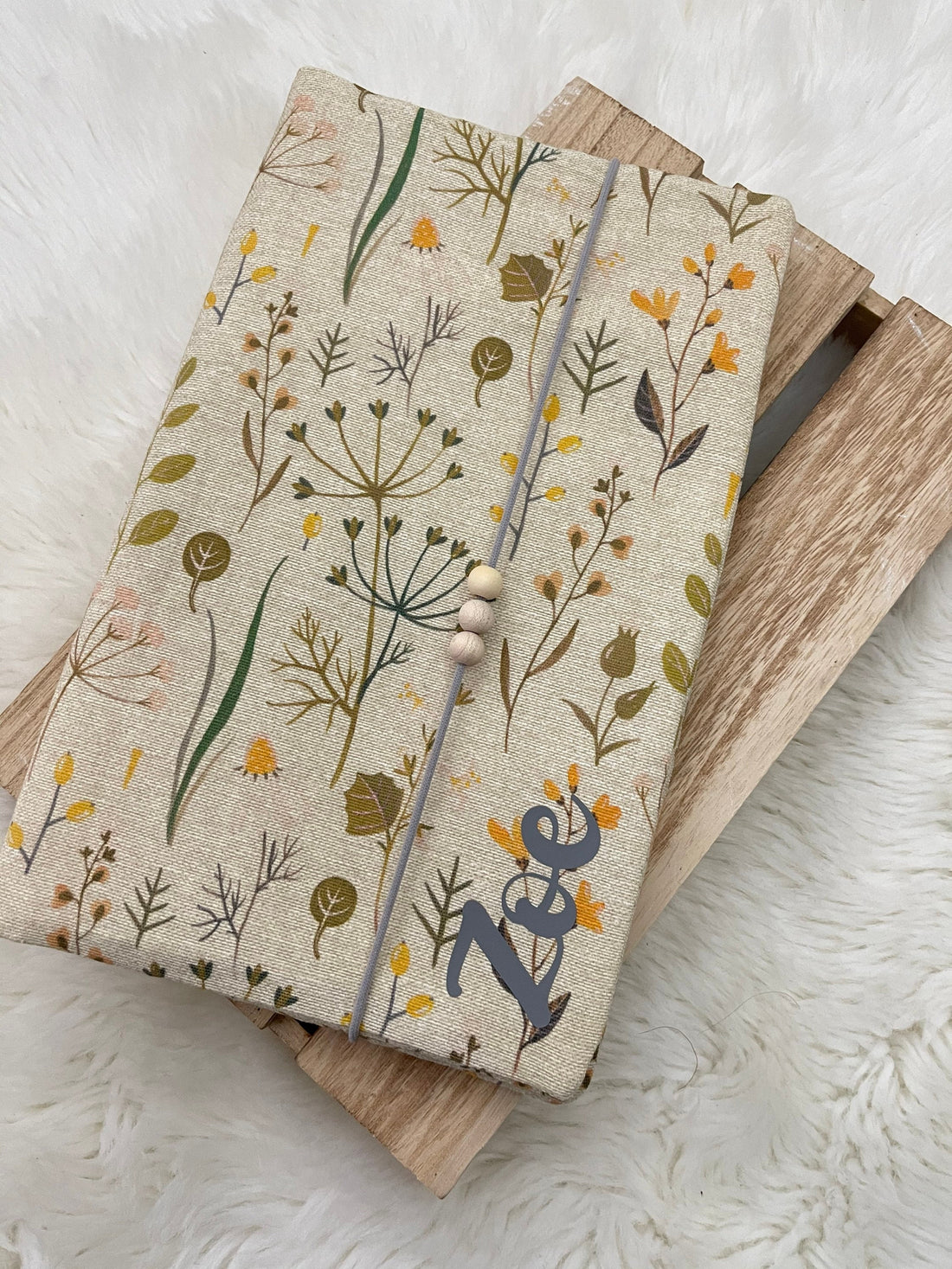 Windeltasche für Unterwegs Baby - Loneta Natur Blumen