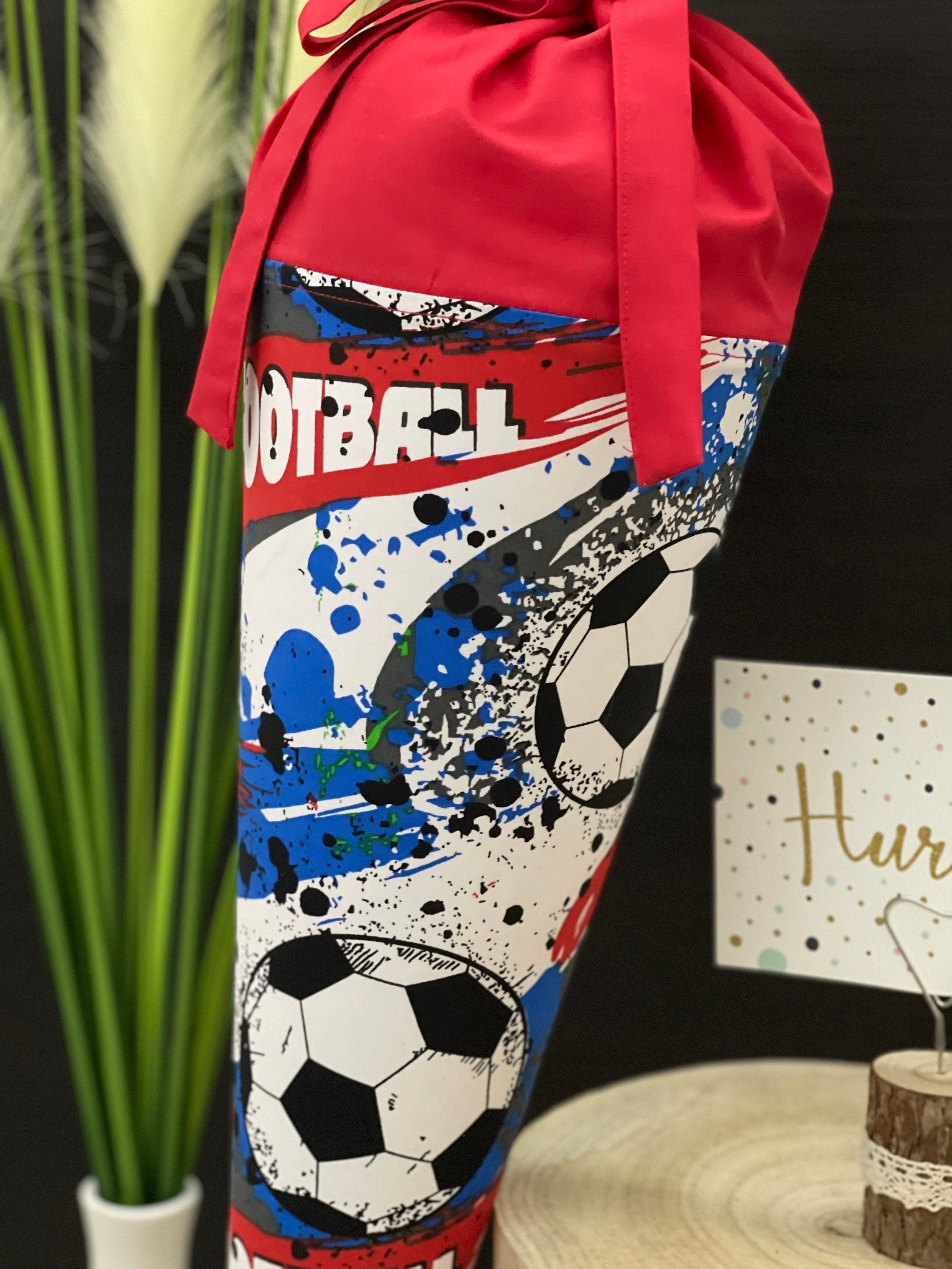 85cm Schultüte Zuckertüte Einschulung Groß Handmade / Fußball