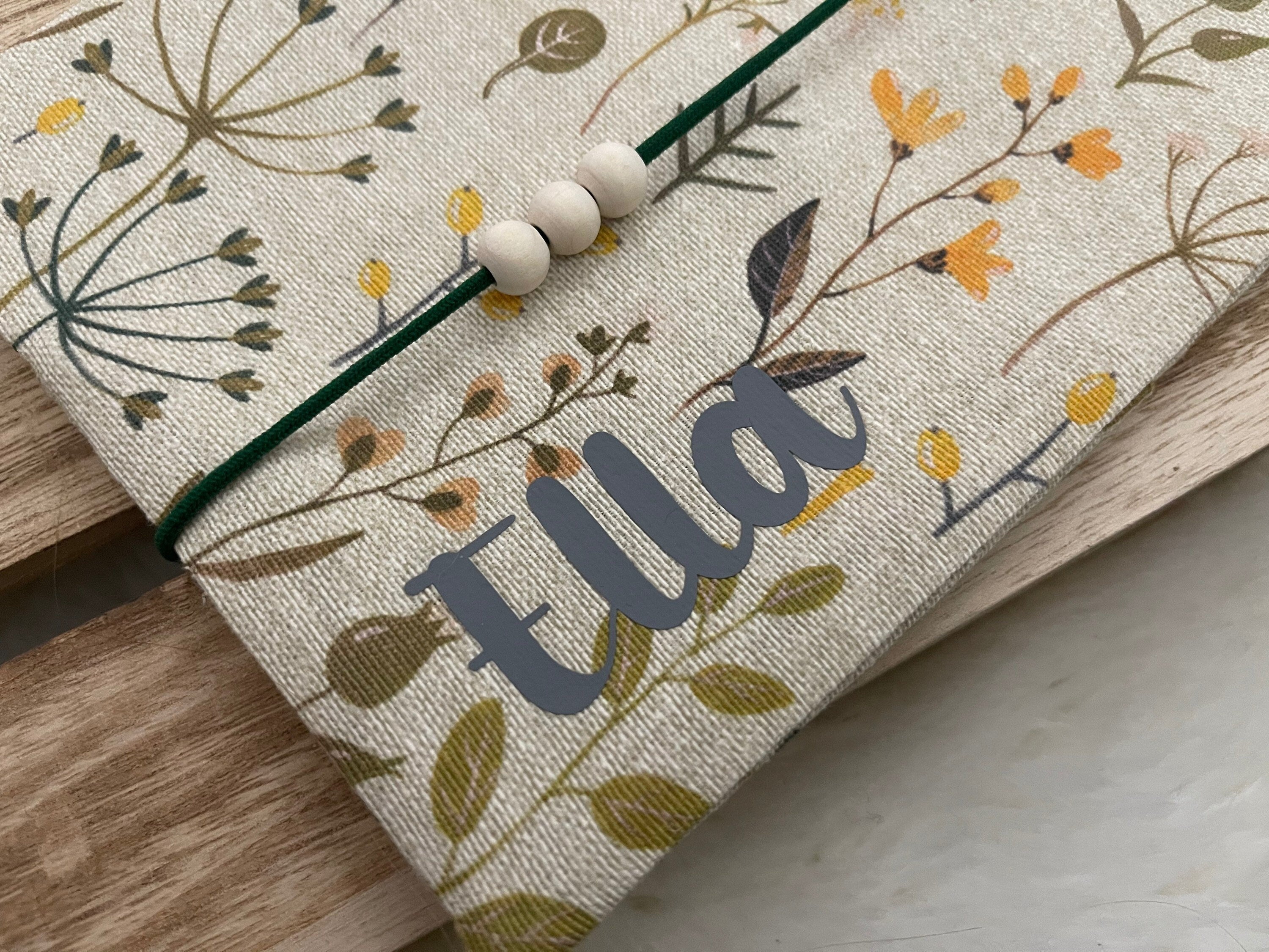 U-Heft personalisiert Untersuchungsheft Hülle Schutz - Loneta Natur Blumen