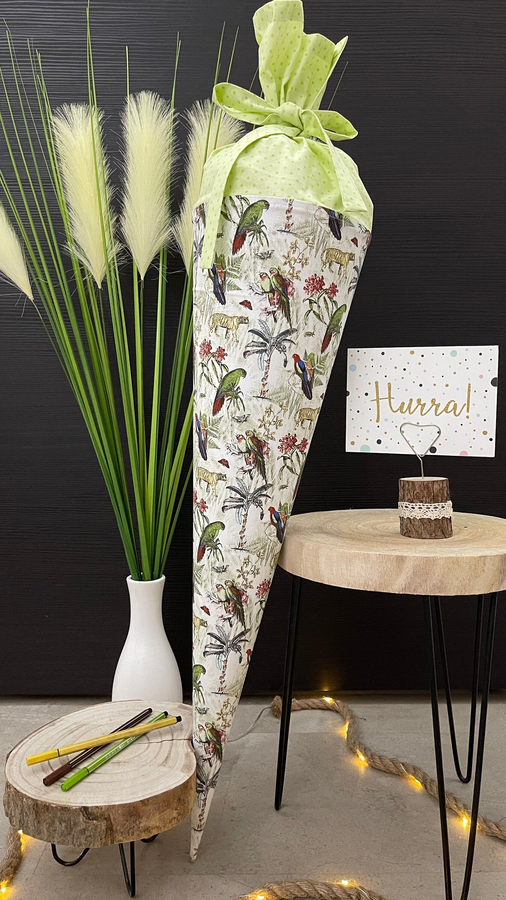 Schultüte Zuckertüte Einschulung Groß 70cm Handmade / Dschungel