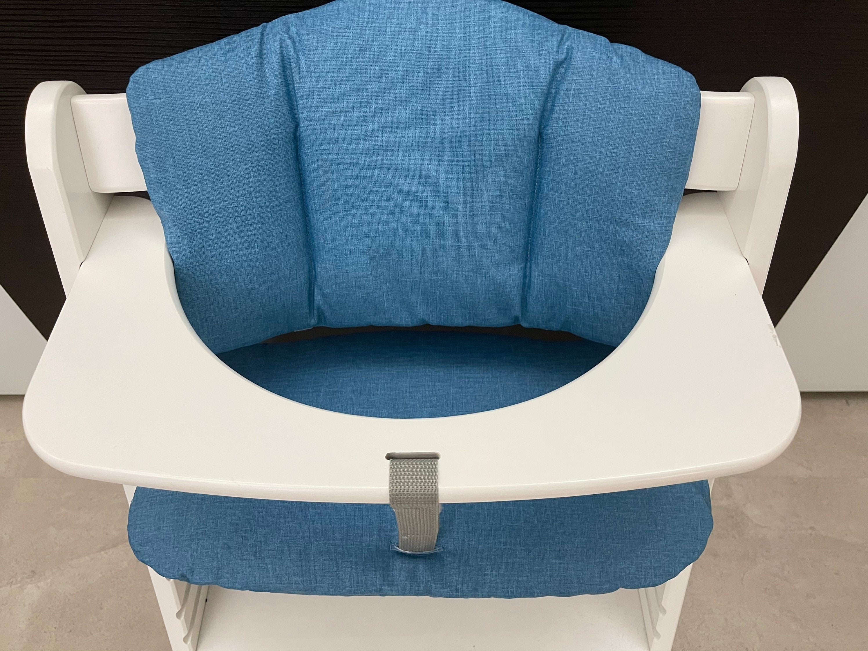 Abwaschbares Sitzkissen Kissenset für Hauck Alpha, Tray Hochstuhl - Blau