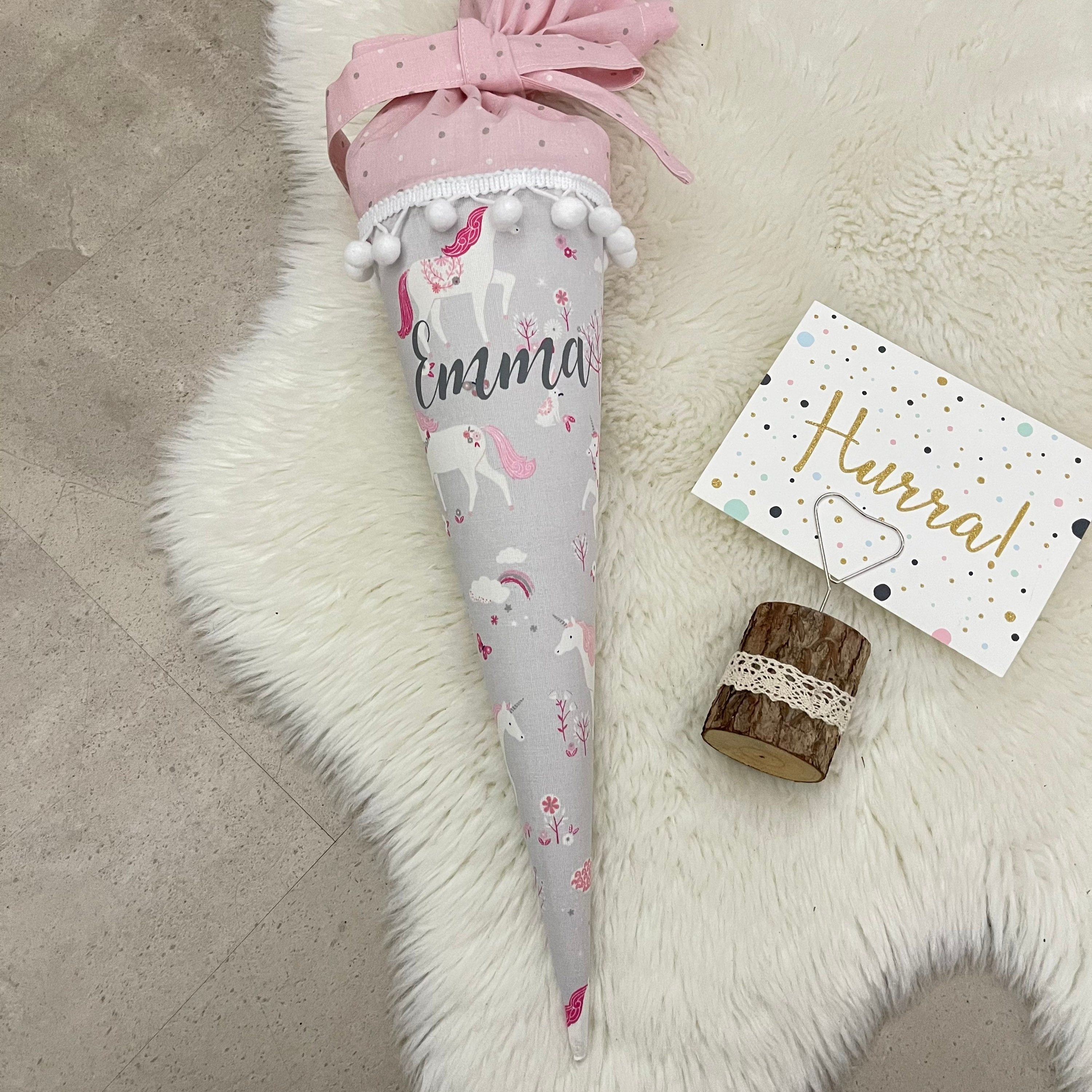 Geschwisterschultüte klein Zuckertüte Einschulung 35cm Handmade / Einhorn