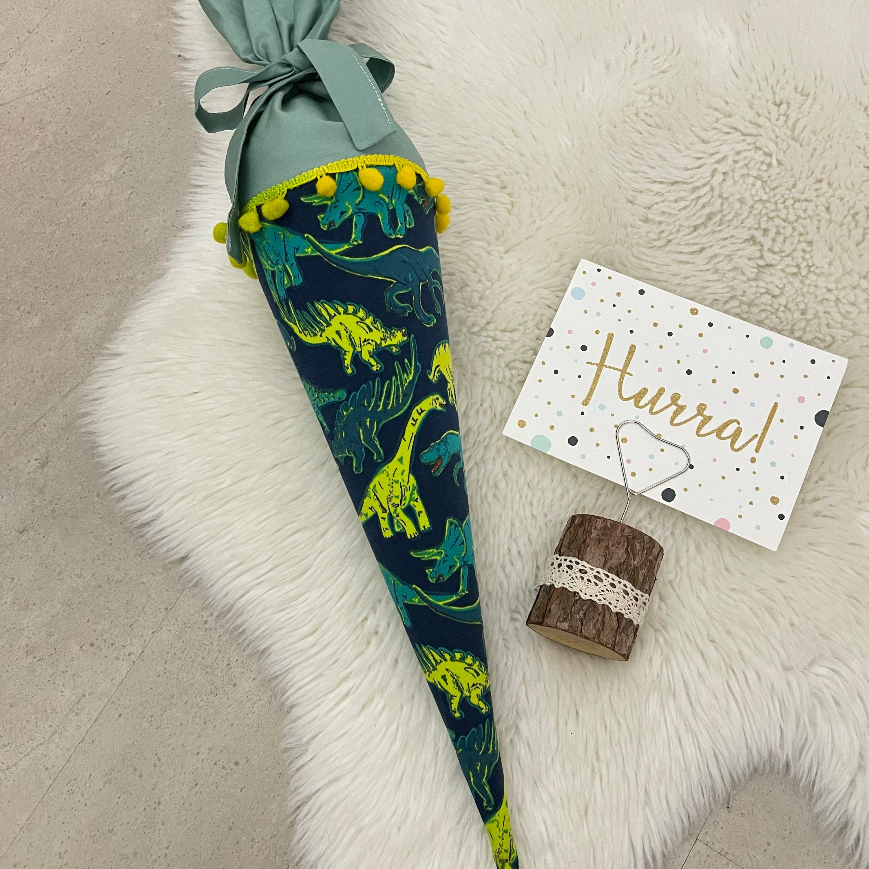 Geschwisterschultüte Stoff klein Zuckertüte Einschulung 35cm Handmade / Dino