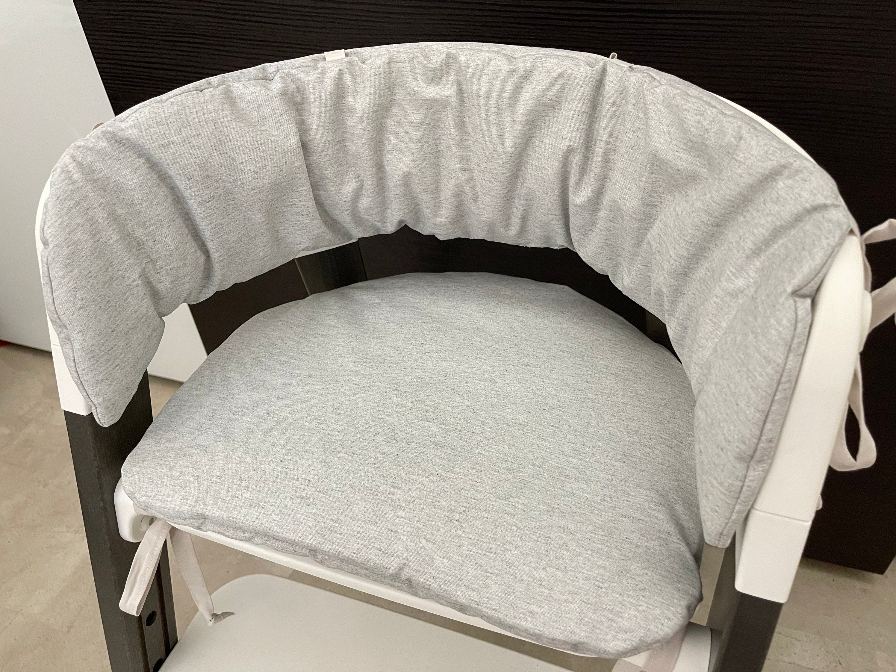 Abwaschbares Sitzkissen Kissenset für Stokke Steps Hochstuhl - Hellgrau