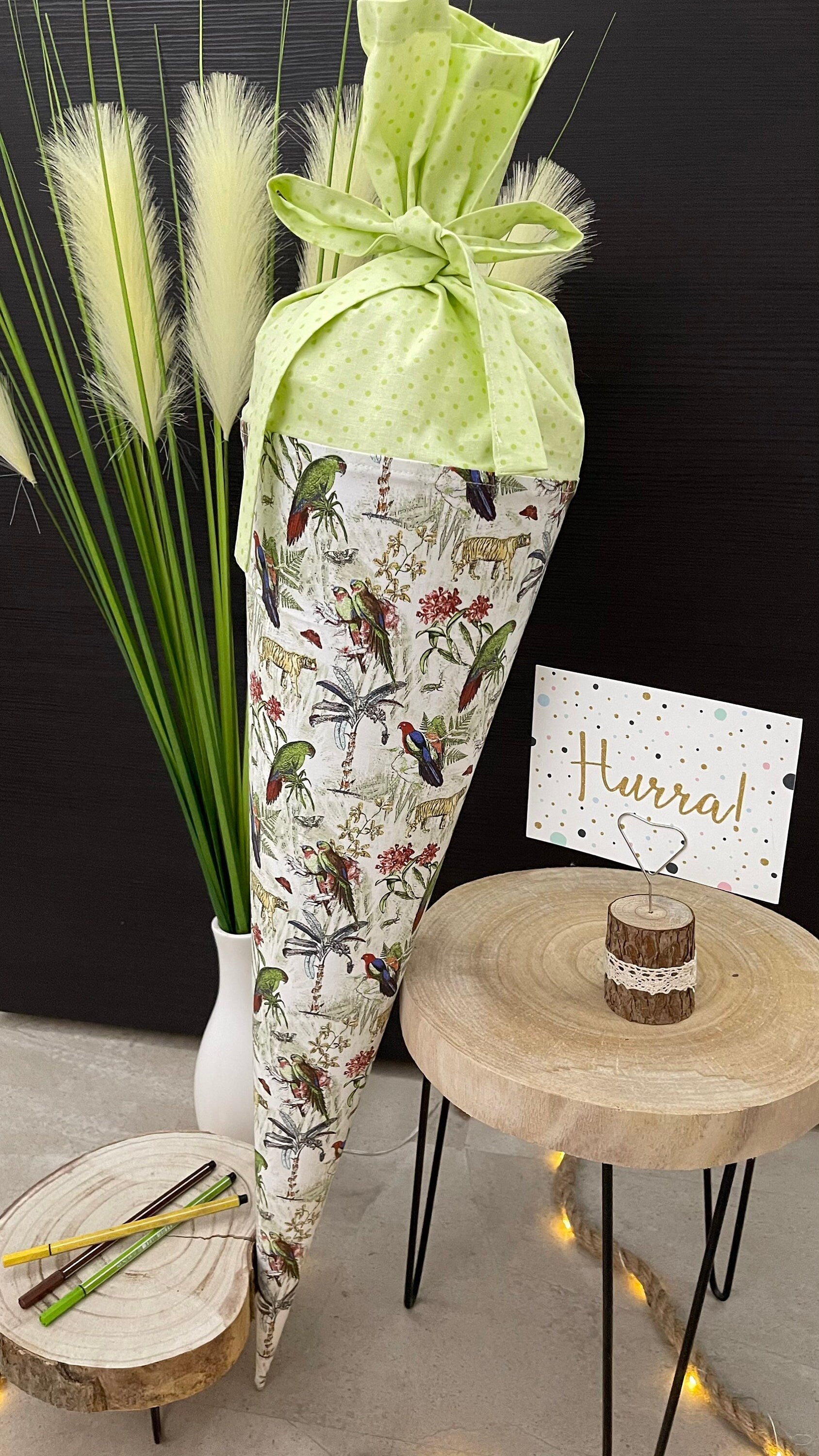 Schultüte Zuckertüte Einschulung Groß 70cm Handmade / Dschungel