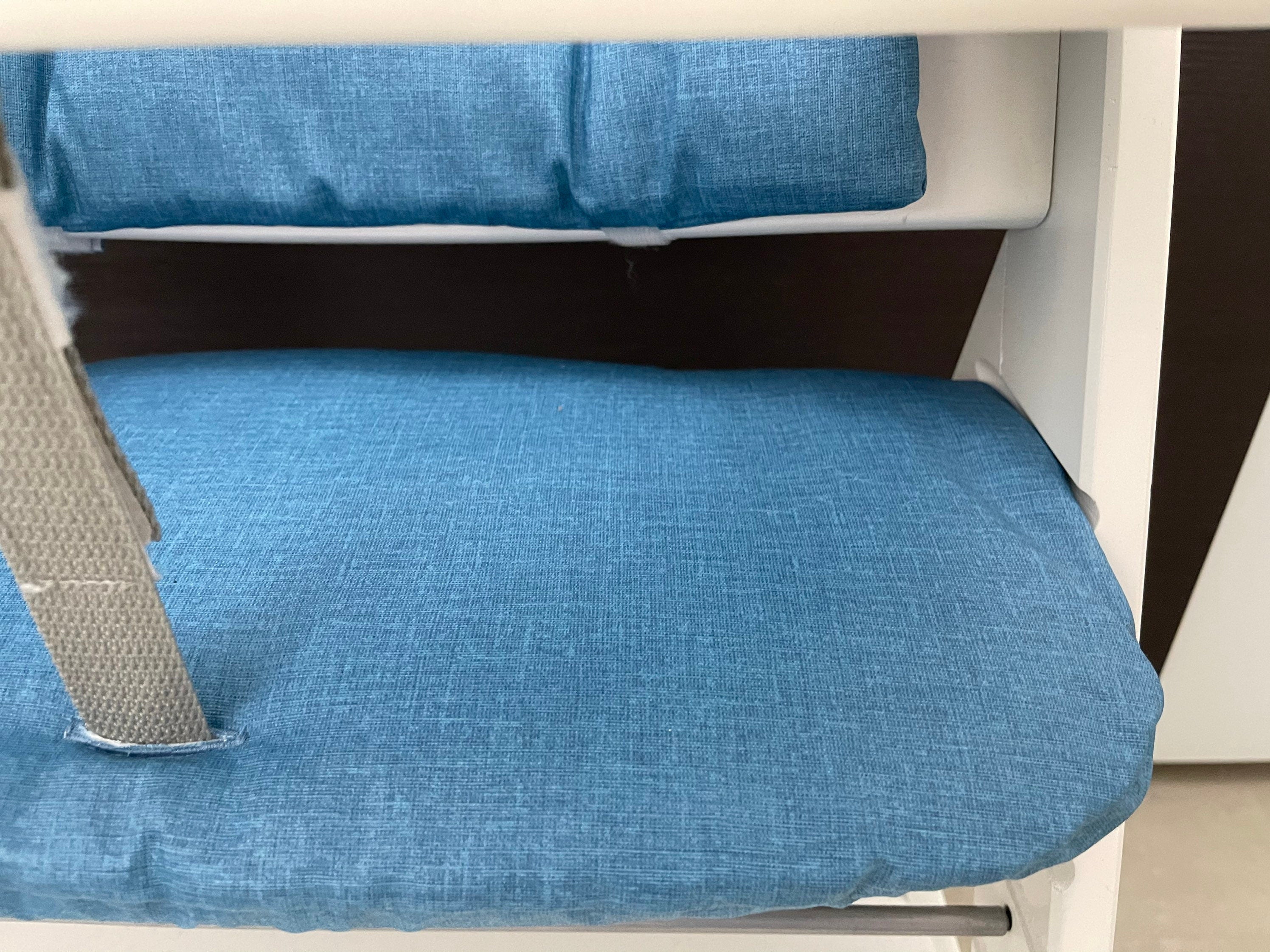 Abwaschbares Sitzkissen Kissenset für Hauck Alpha, Tray Hochstuhl - Blau