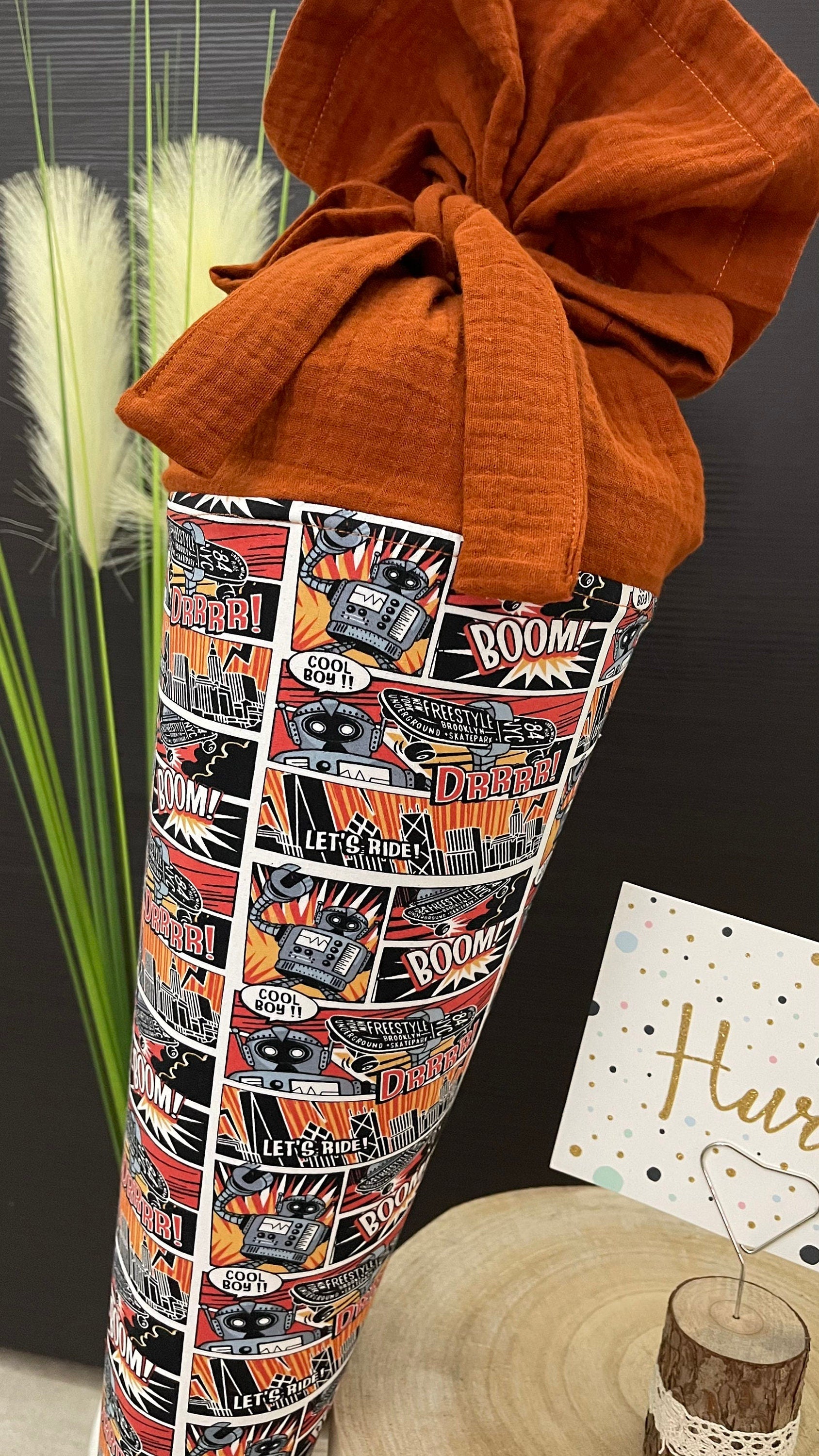 Schultüte Zuckertüte Einschulung Groß 70cm Handmade / Roboter Action