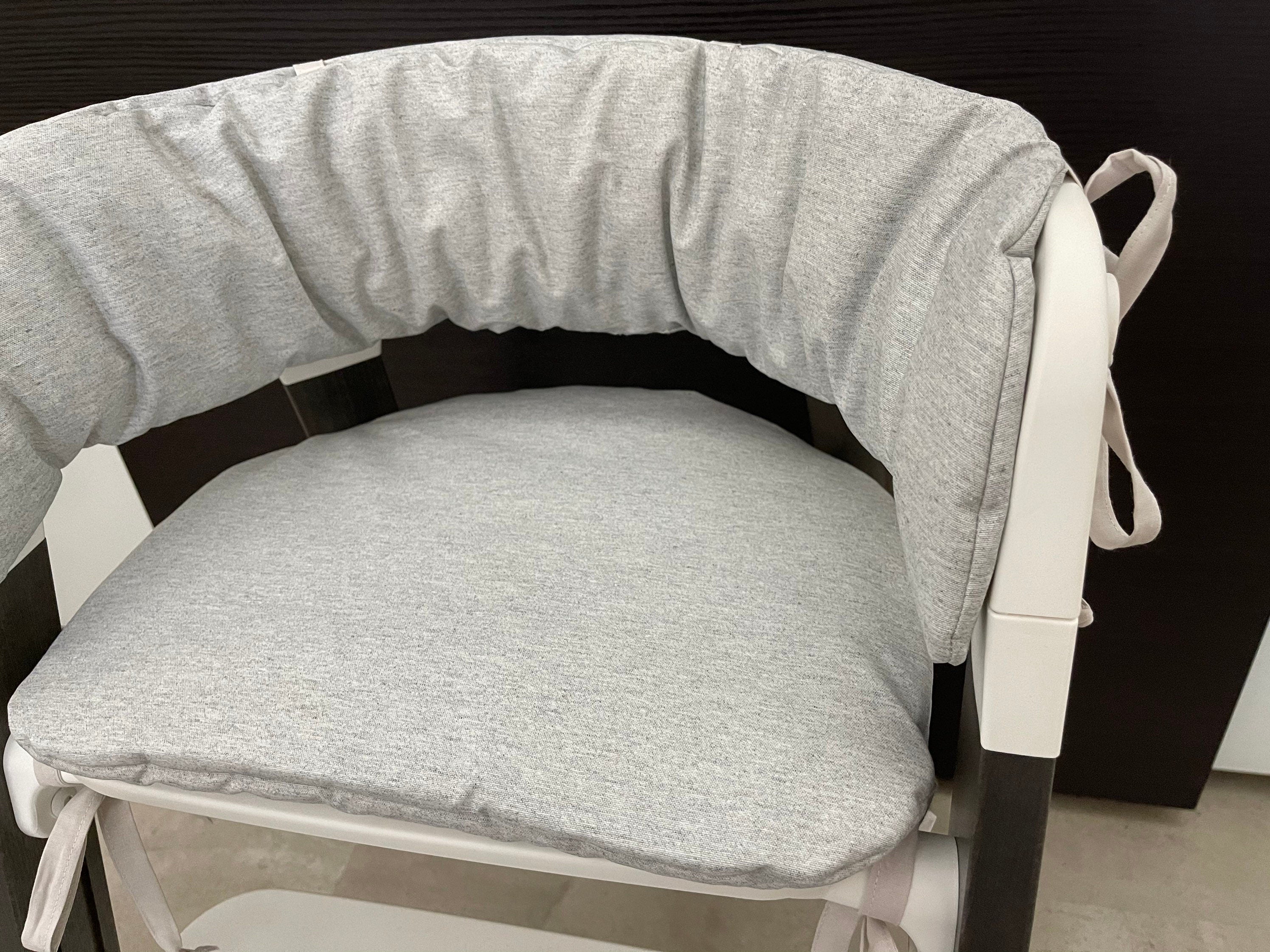 Abwaschbares Sitzkissen Kissenset für Stokke Steps Hochstuhl - Hellgrau