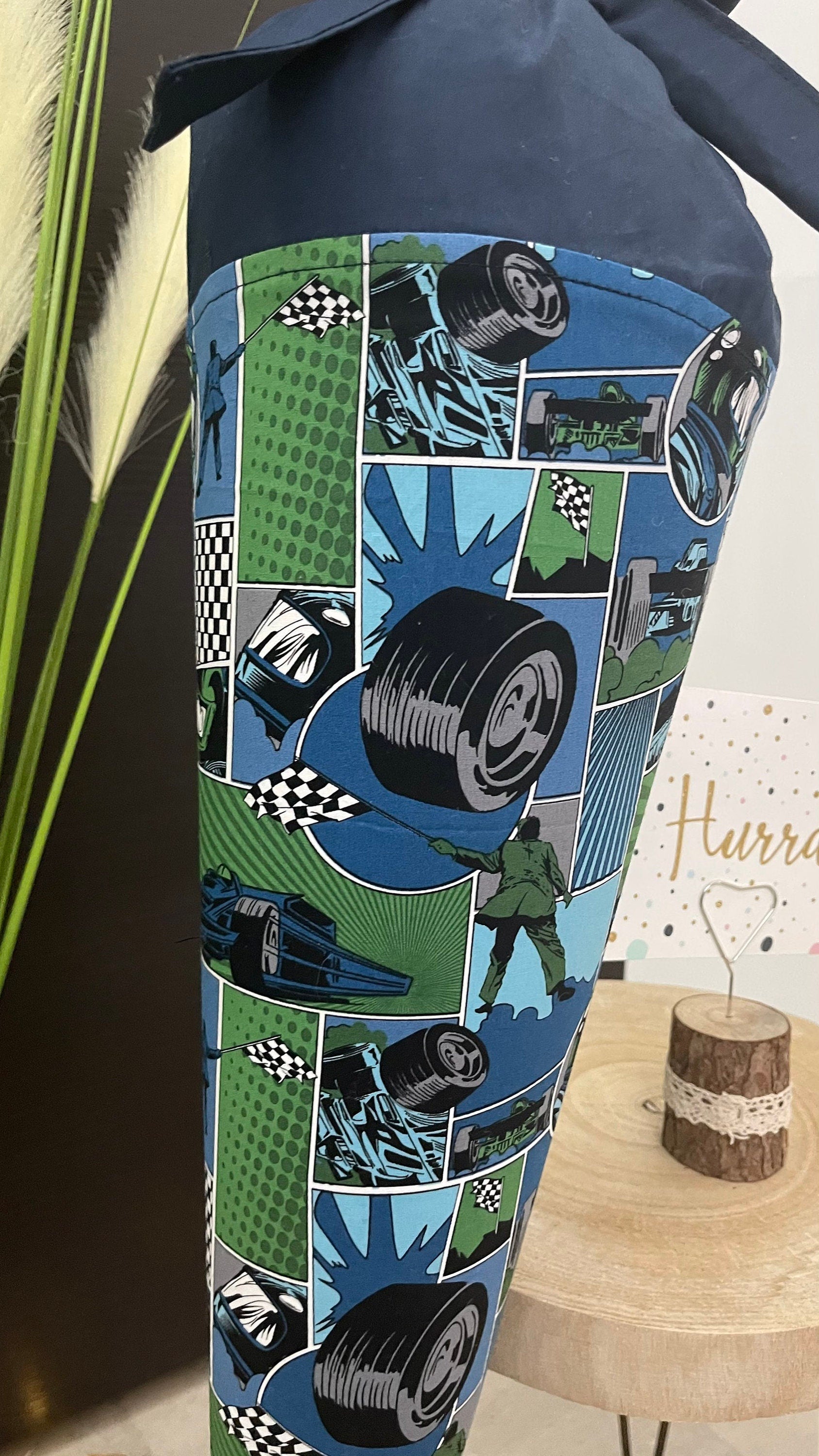 Schultüte Zuckertüte Einschulung Groß 70cm Handmade / Auto, Autorennen