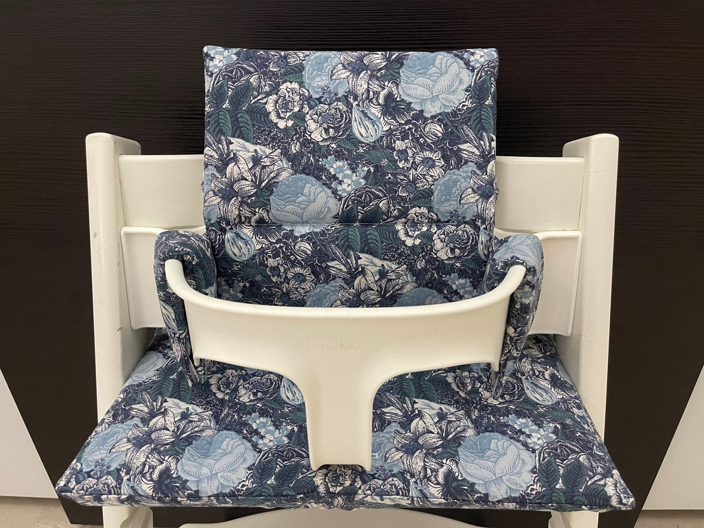 Tripp Trapp Sitzkissen Kissenset für Stokke Hochstuhl - Blumenmix blau