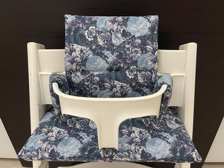Tripp Trapp Sitzkissen Kissenset für Stokke Hochstuhl - Blumenmix blau