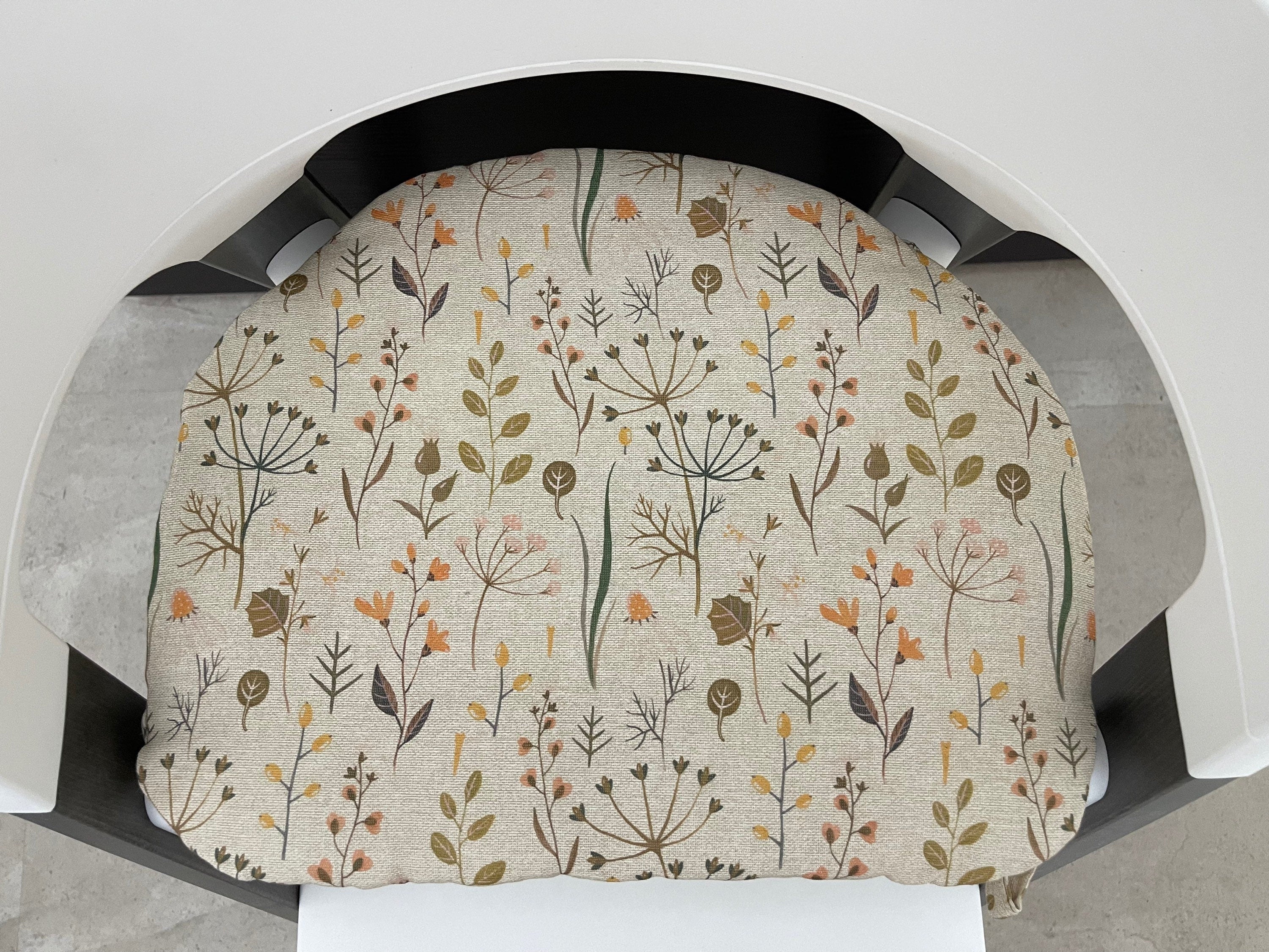 Sitzkissen Kissenset für Stokke Steps Hochstuhl - Blumen Natur