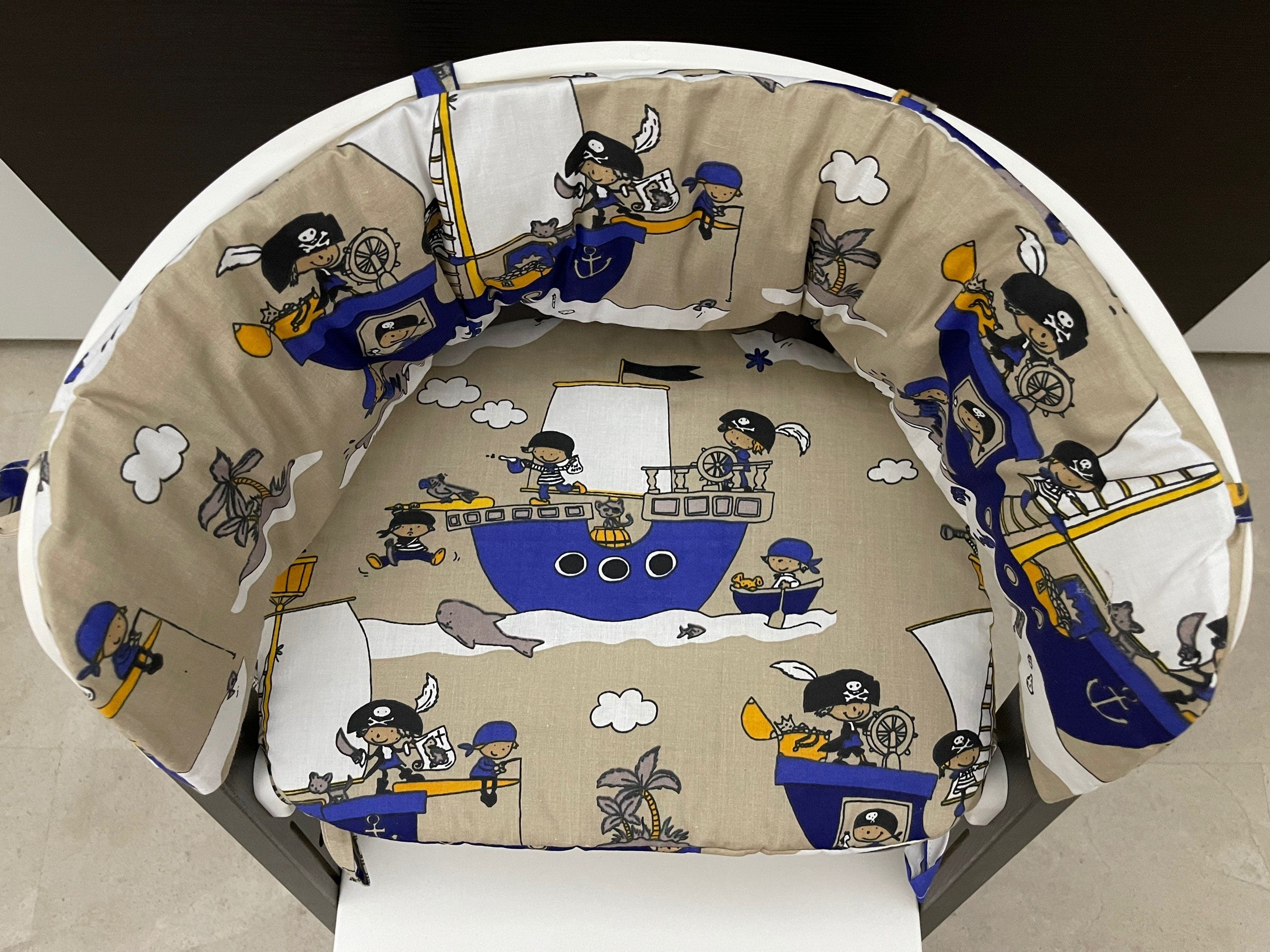 Sitzkissen Kissenset für Stokke Steps Hochstuhl - Piraten