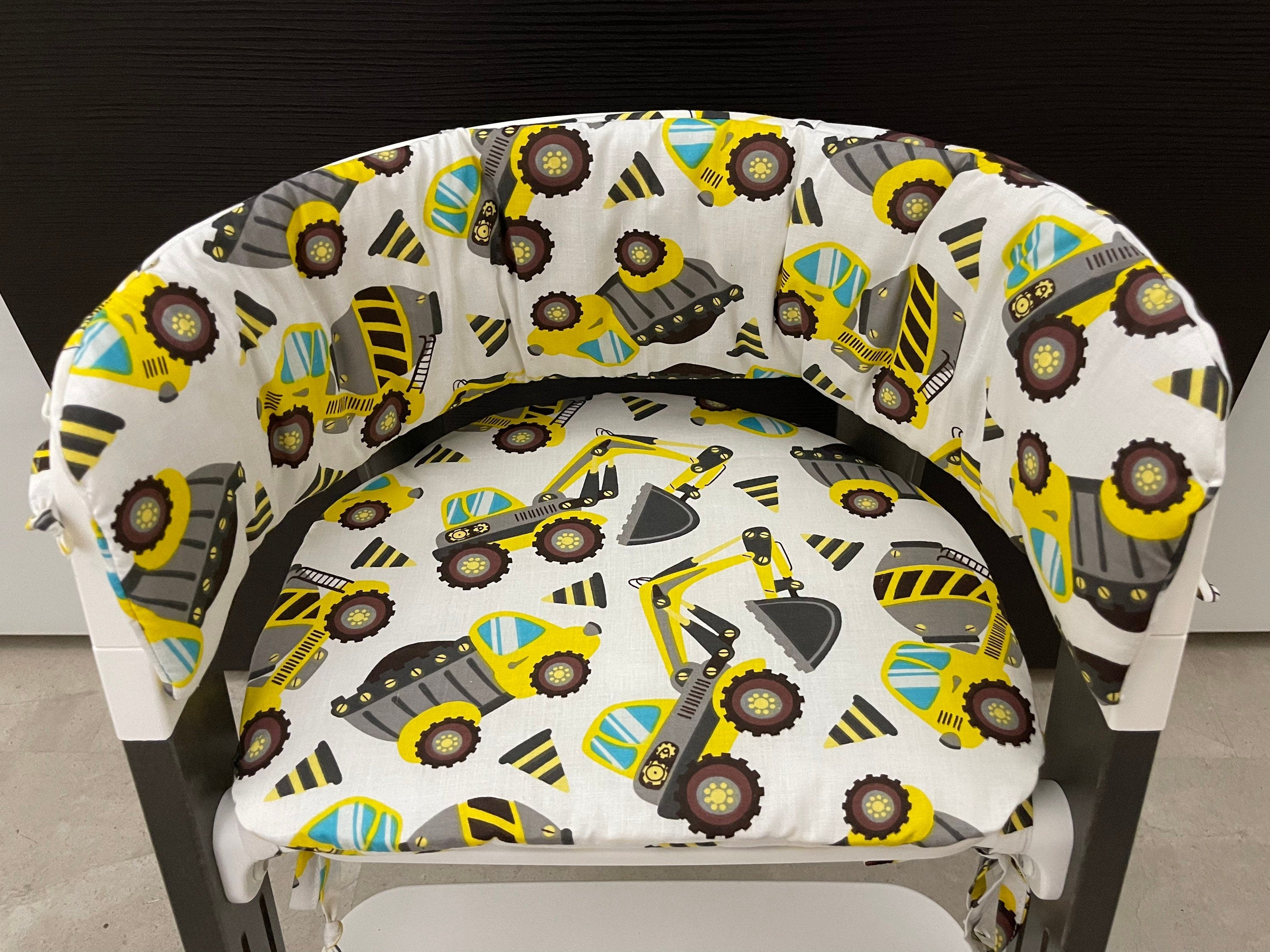 Sitzkissen Kissenset für Stokke Steps Hochstuhl - Baufahrzeuge