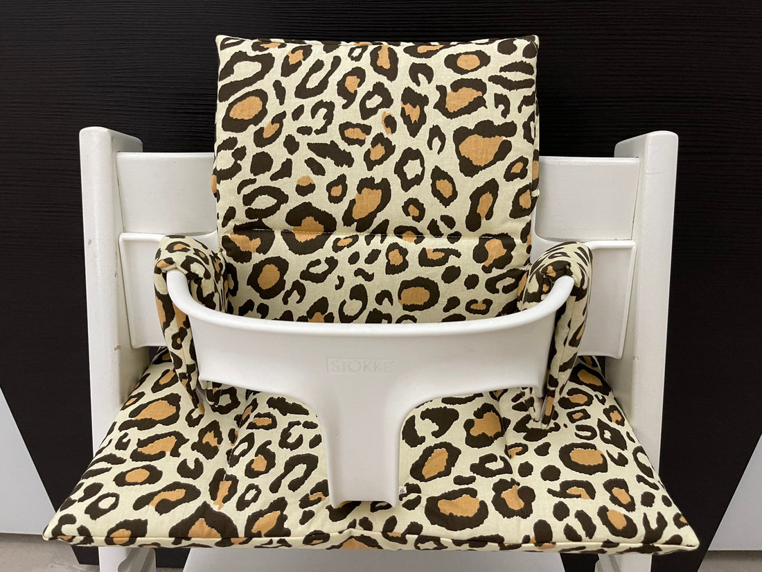 Tripp Trapp Sitzkissen Kissenset für Stokke Hochstuhl - Leopard natur