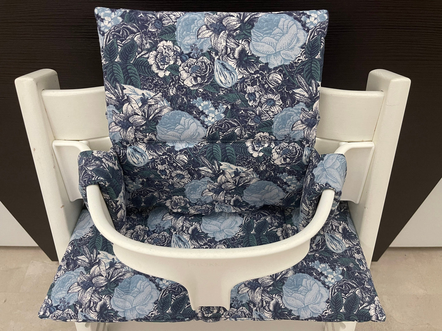 Tripp Trapp Sitzkissen Kissenset für Stokke Hochstuhl - Blumenmix blau