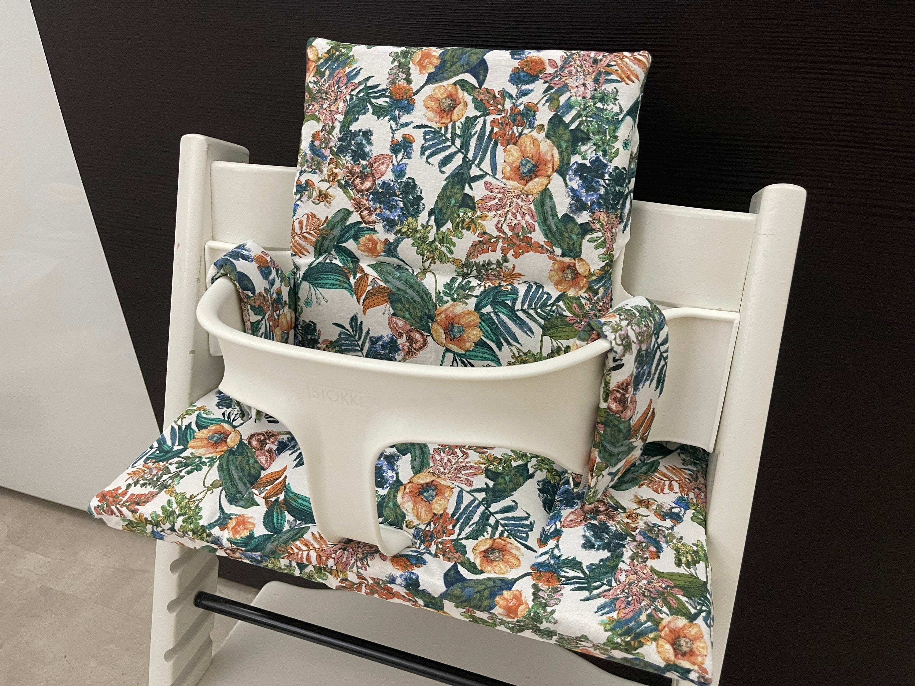 Tripp Trapp Sitzkissen Kissenset für Stokke Hochstuhl - Blumenmix hell