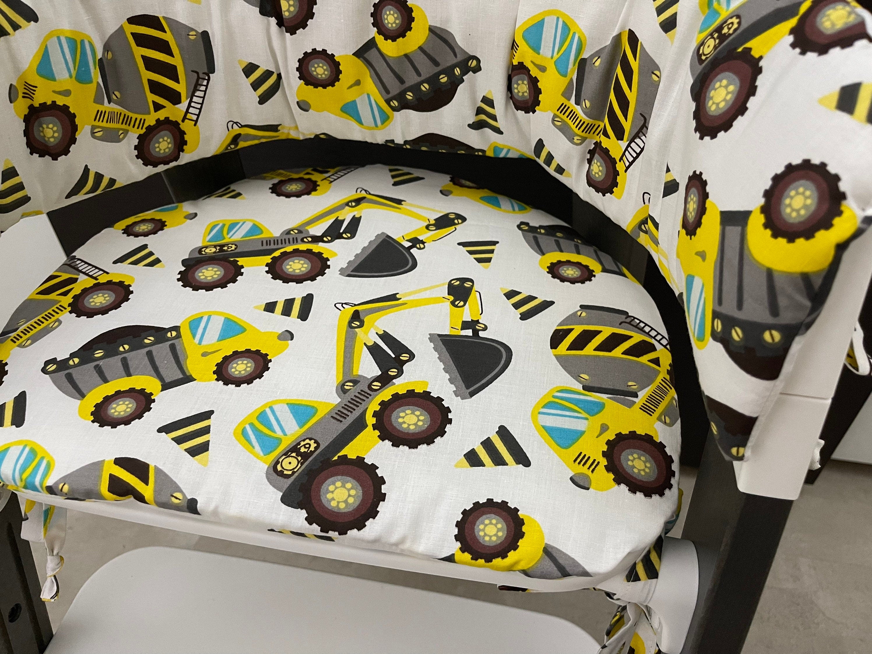 Sitzkissen Kissenset für Stokke Steps Hochstuhl - Baufahrzeuge